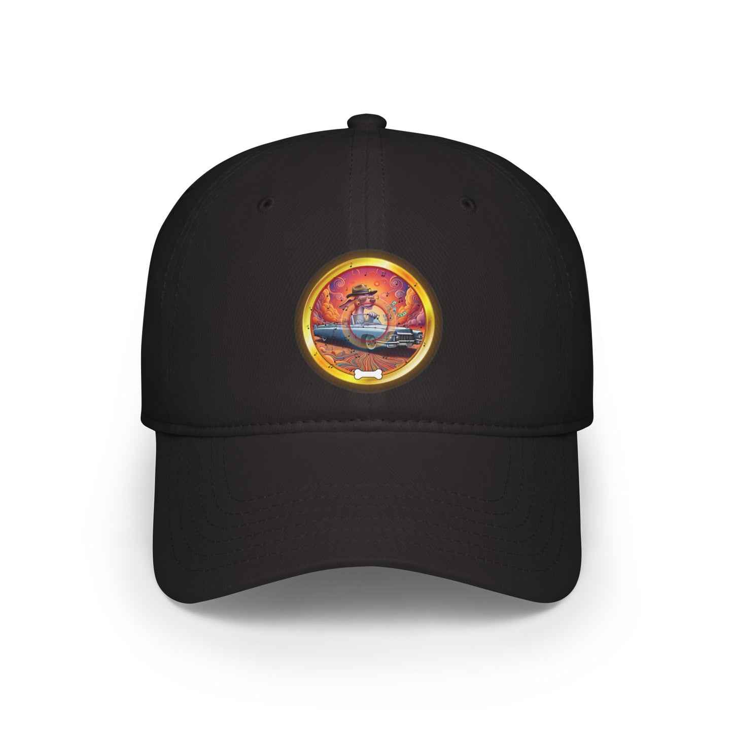 Lumpy Donut Baseball Cap - "Jimmy's Marathon Donut Cap" - variant 4 - golden pic donut w/