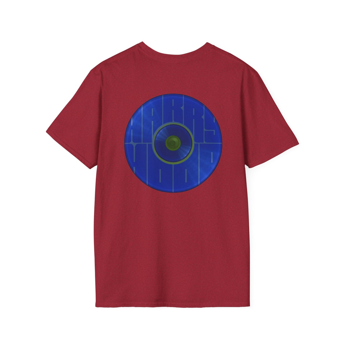 Classic Donut Tee - Unisex Soft-Style - "Harry's Hoodlum Donut" - series 1.0  - variant 3 - lights off/blue donut(s)