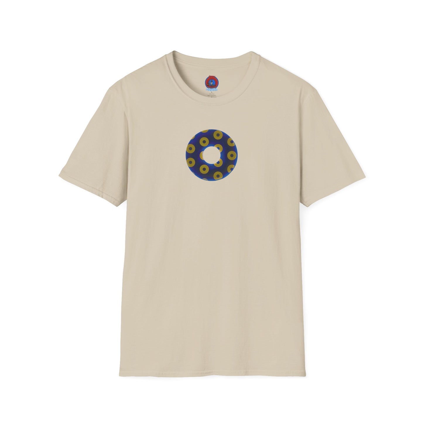 Plain Donuts/Unisex Soft-Style - "Plain Blimpy Paradoxical Donuts" - dark royal blue/yellow donuts