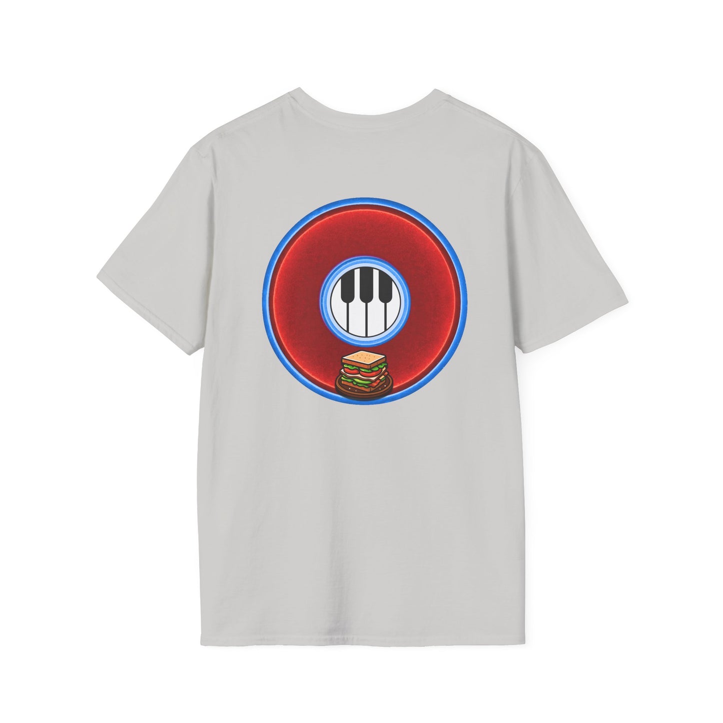 Classic Donut Tee - Unisex Soft-Style - "Rage Side Donut" - vivid red donut - variant 2