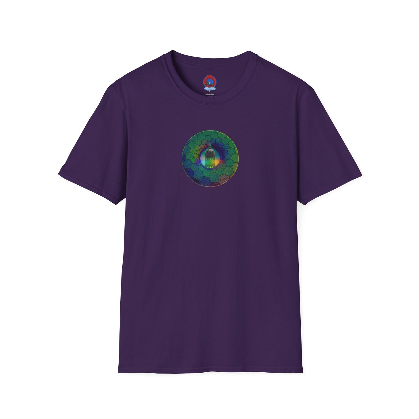 Classic Donut Tee - Unisex Soft-Style - "Save the Mondegreen City Hall Clock Tower" - hexadonut - series 1.0 -variant 1 - green donut