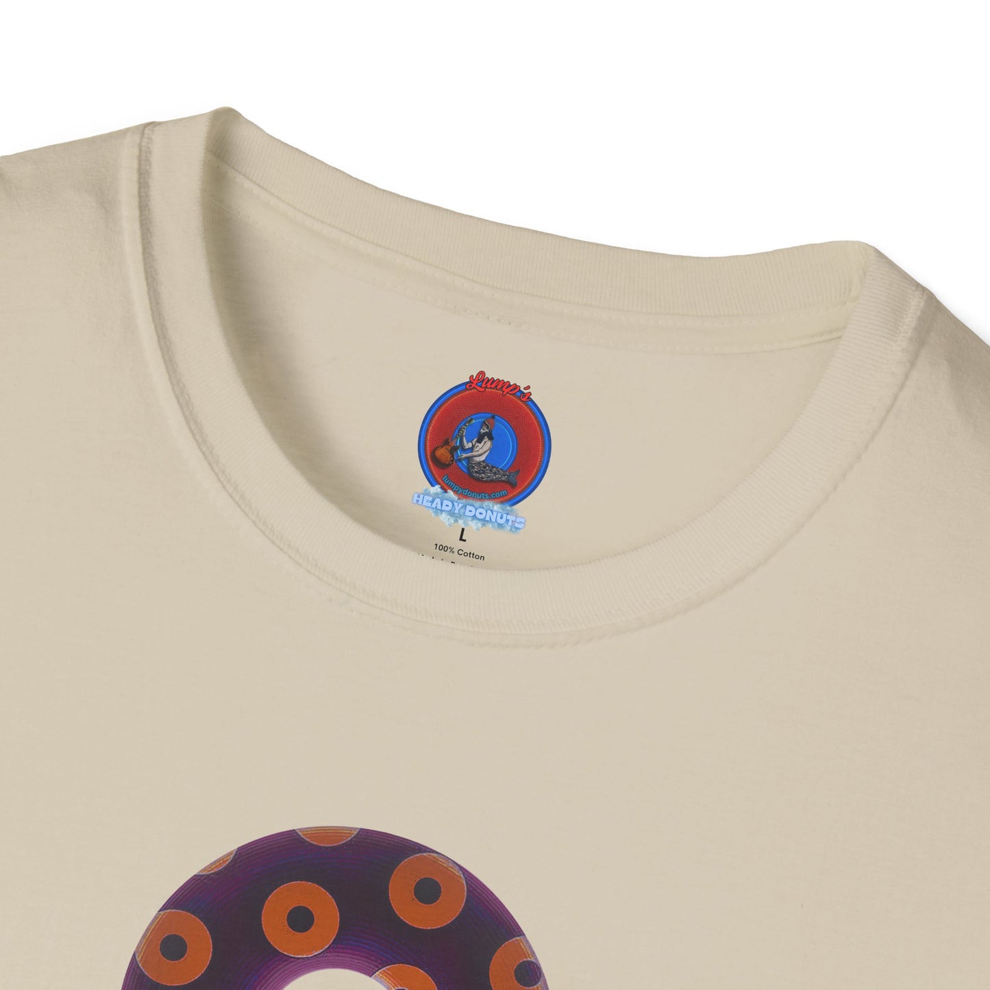 Plain Donuts/Unisex Soft-Style - "Plain Blimpy Paradoxical Donuts" - dark red-purple/orange donuts