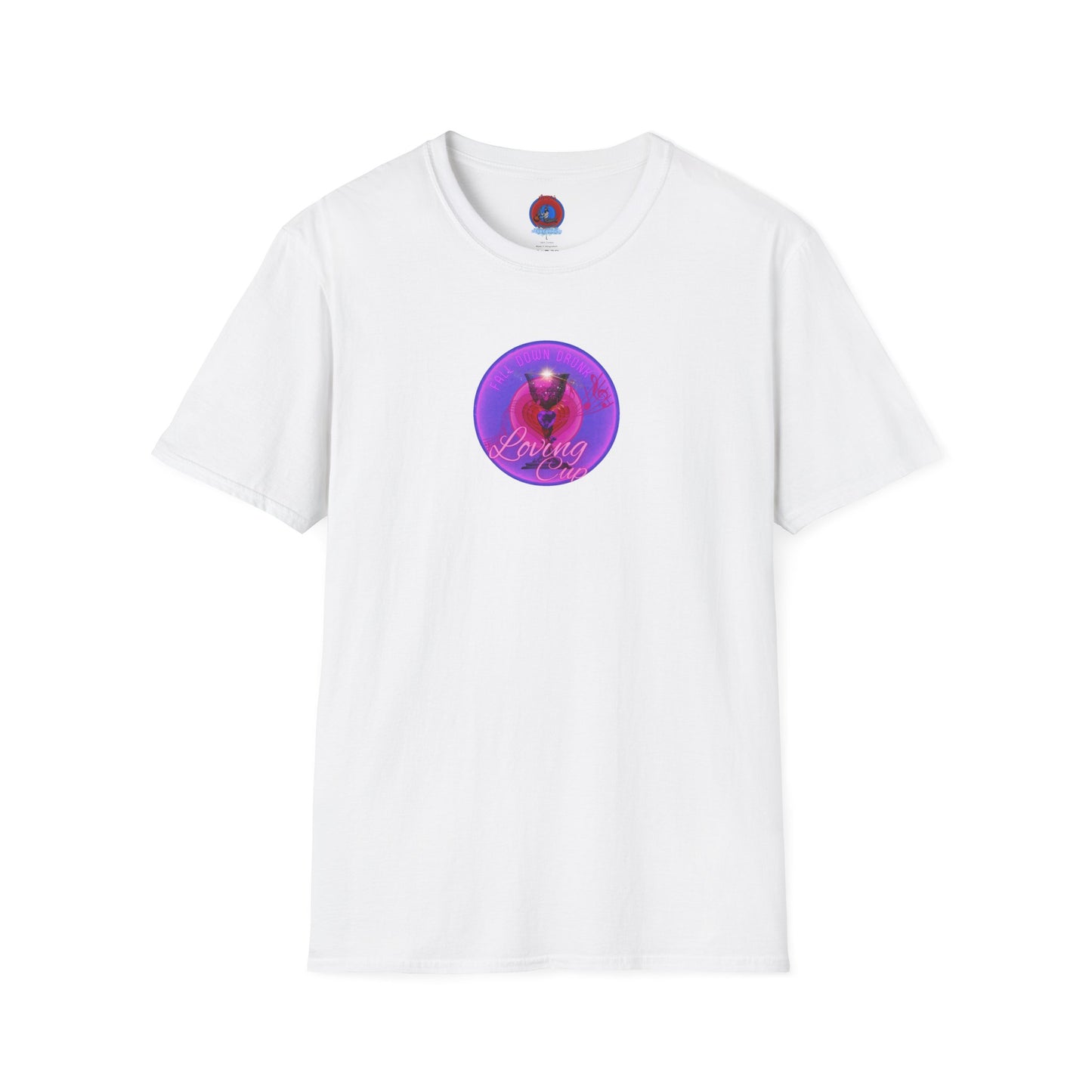 Classic Donut Tee - Unisex Soft-Style - "The Loving Donut' - vivid purple/magenta donut