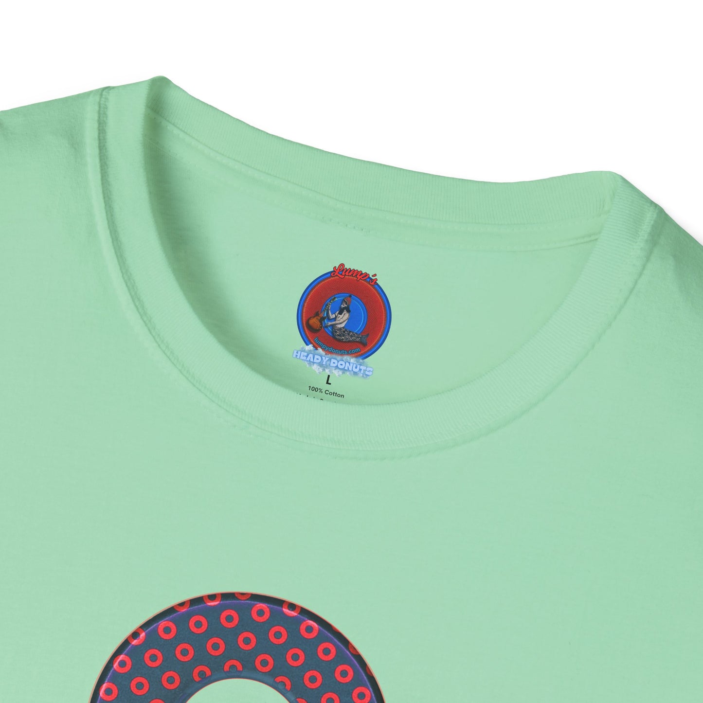 Plain Donuts/Unisex Soft-Style - "Plain Electric Paradoxical Donuts" - navy blue/red donuts