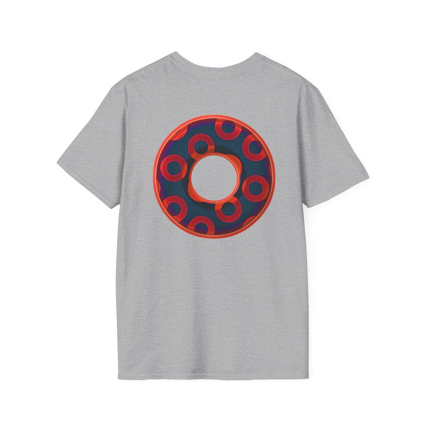 Plain Donuts/Unisex Soft-Style - "Plain Rustic Paradoxical Donuts" - red/navy blue donuts
