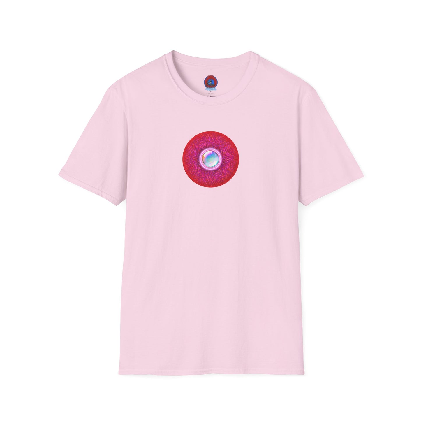 Classic Donut Tee - Unisex Soft-Style - "The Crystal Ballers Donut' - magenta pixilated donut