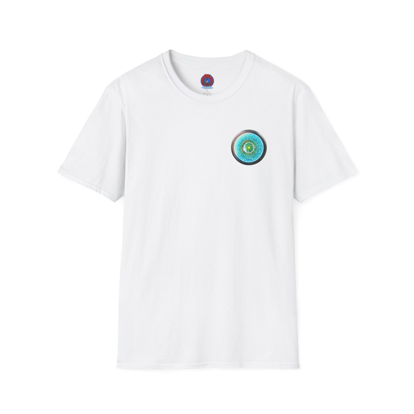 Classic Donut Tee - Unisex Soft-Style - "Donut of Life Tee" - vivid turquoise tube donut - variant 3