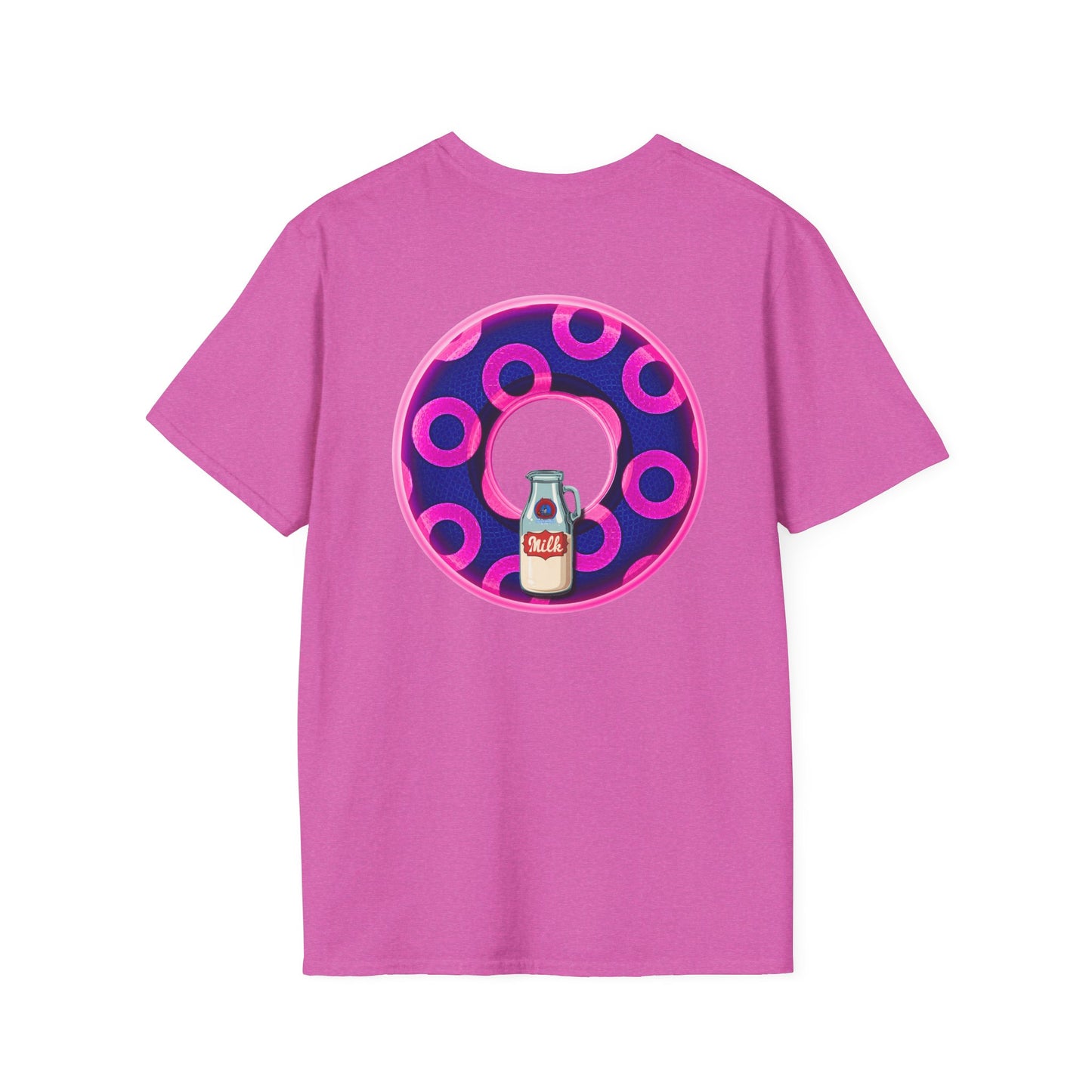 Classic Donut Tee - Unisex Soft-Style - "Wooked Cream - YEMSG Donut " -blue/pink rustic paradox donut - variant 5