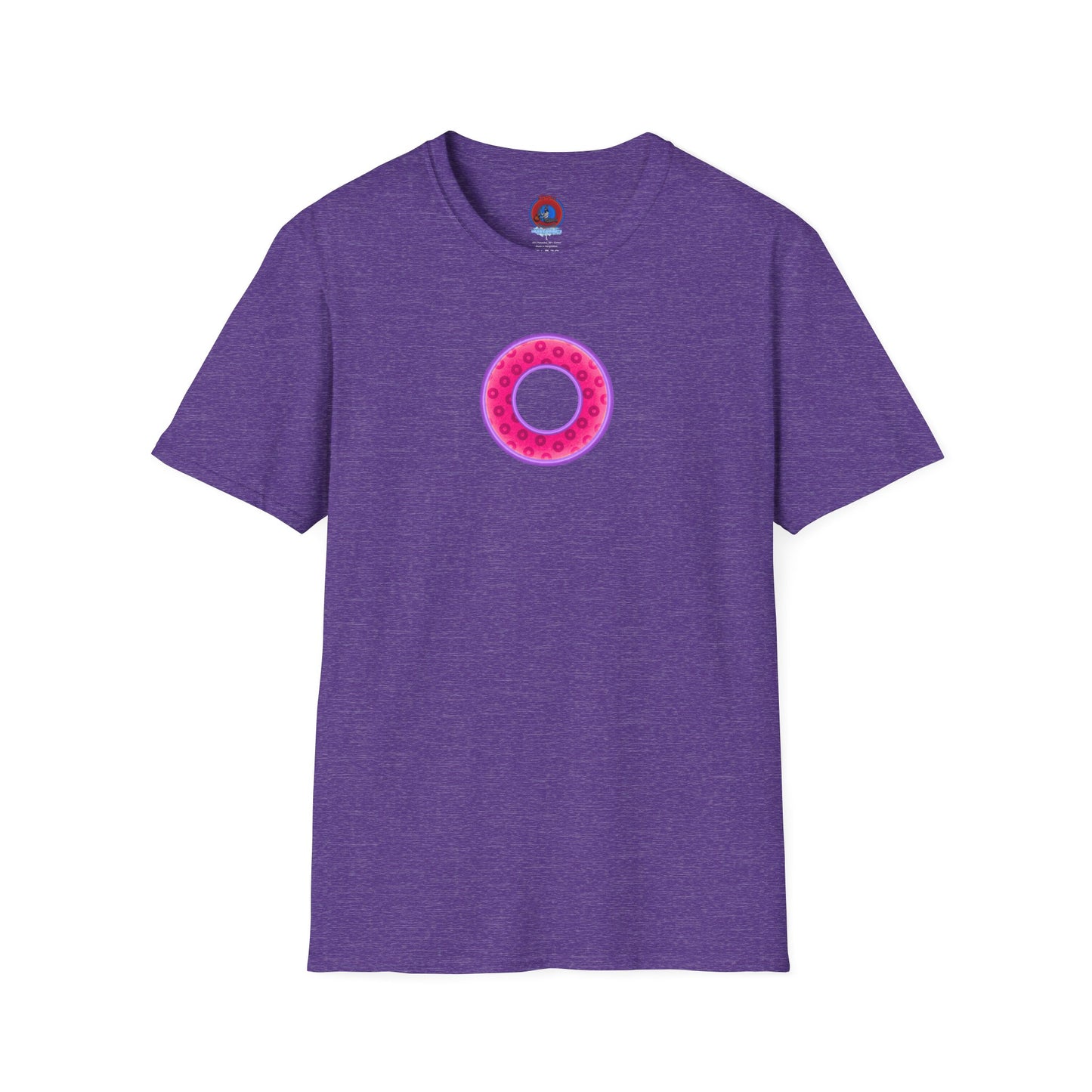Plain Donuts/Unisex Soft-Style - "Plain Wide Mouthed Paradoxical Donuts" - magenta/light purple donuts