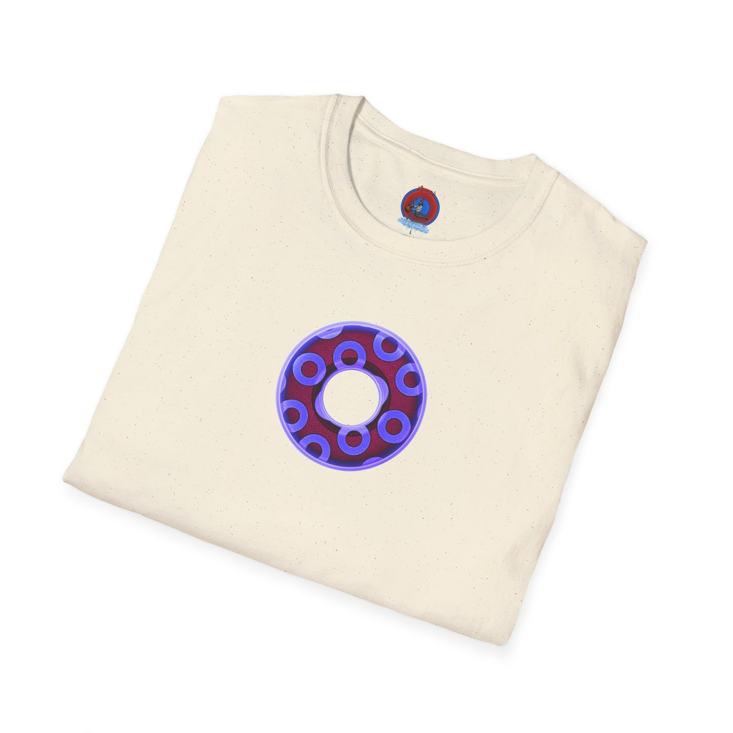 Plain Donuts/Unisex Soft-Style - "Plain Rustic Paradoxical Donuts" - violet/dark purple donuts