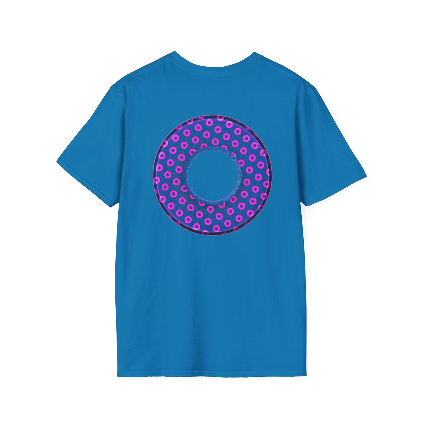 Plain Donuts/Unisex Soft-Style - "Plain Electric Paradoxical Donuts" - pink/dark blue donuts