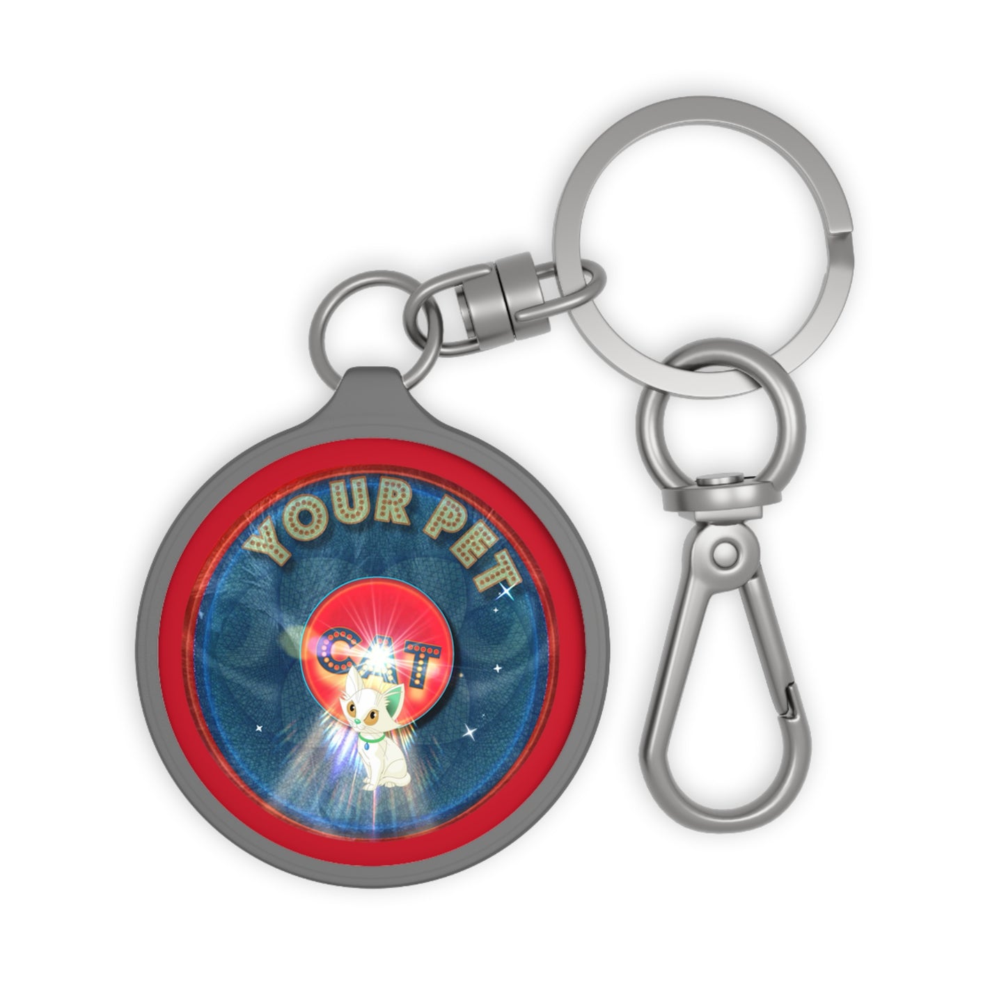 Lumpy Donut Keychain - "Your Pet Donut" - series 1.0 - blue record donut