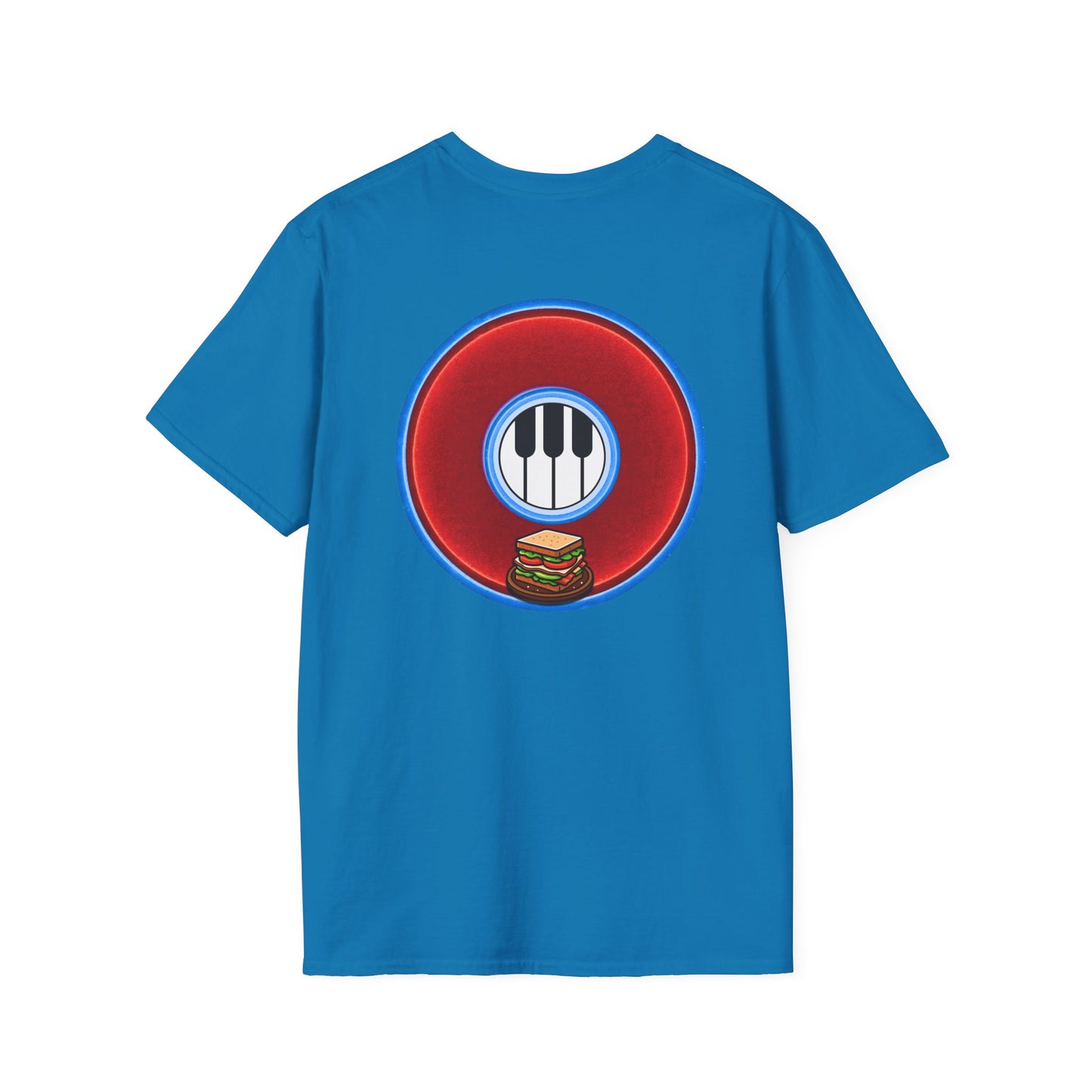 Classic Donut Tee - Unisex Soft-Style - "Rage Side Donut" - vivid red donut - variant 2