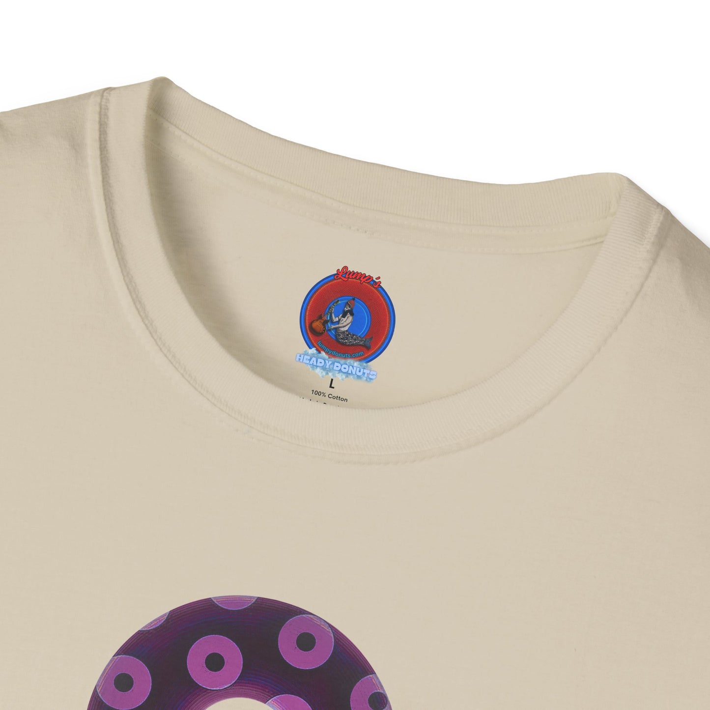 Plain Donuts/Unisex Soft-Style - "Plain Blimpy Paradoxical Donuts" - light purple/red violet donuts