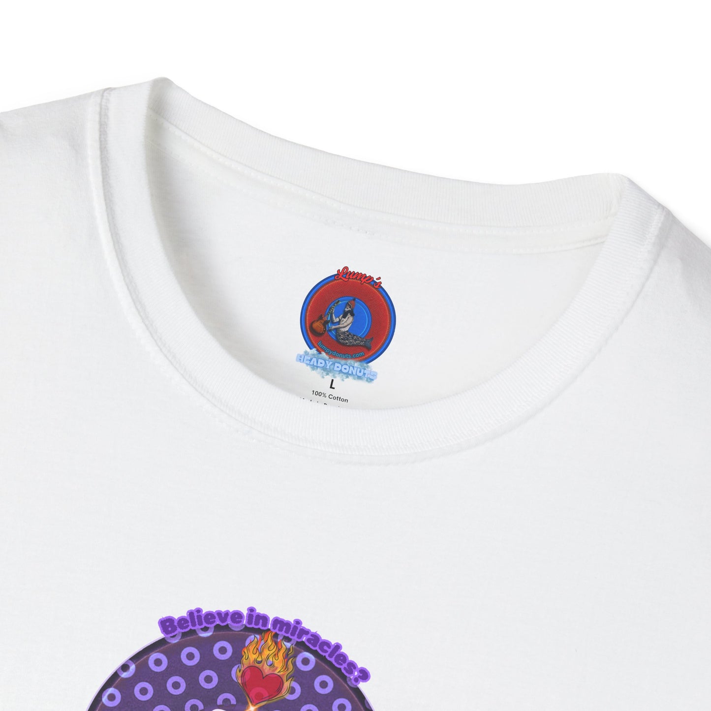 Classic Donut Tee - Unisex Soft-Style - "Donuts for Sexy Things" - electric purple/light purple paradox donut