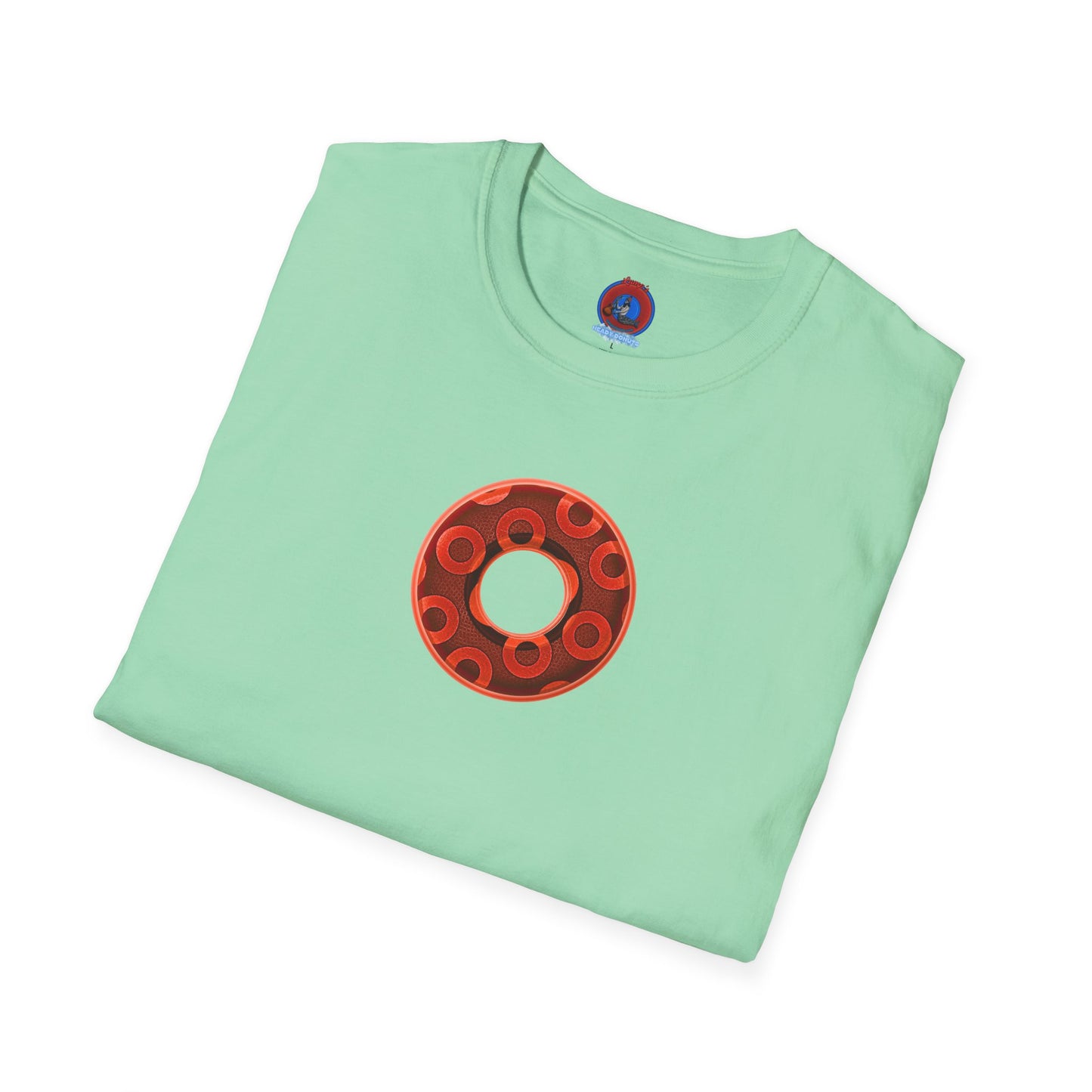 Plain Donuts/Unisex Soft-Style - "Plain Rustic Paradoxical Donuts" - red/dark red donuts