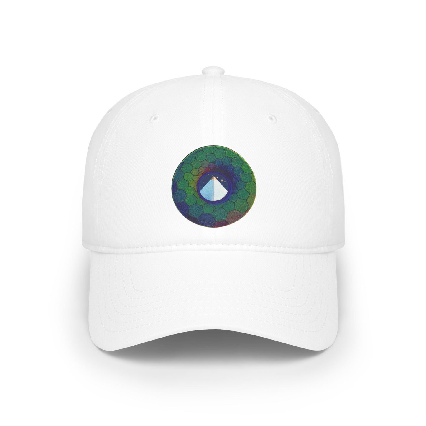 Lumpy Donut Baseball Cap - "Limestone Donut Caps So Large" - variant 7 - green hexadonut w/