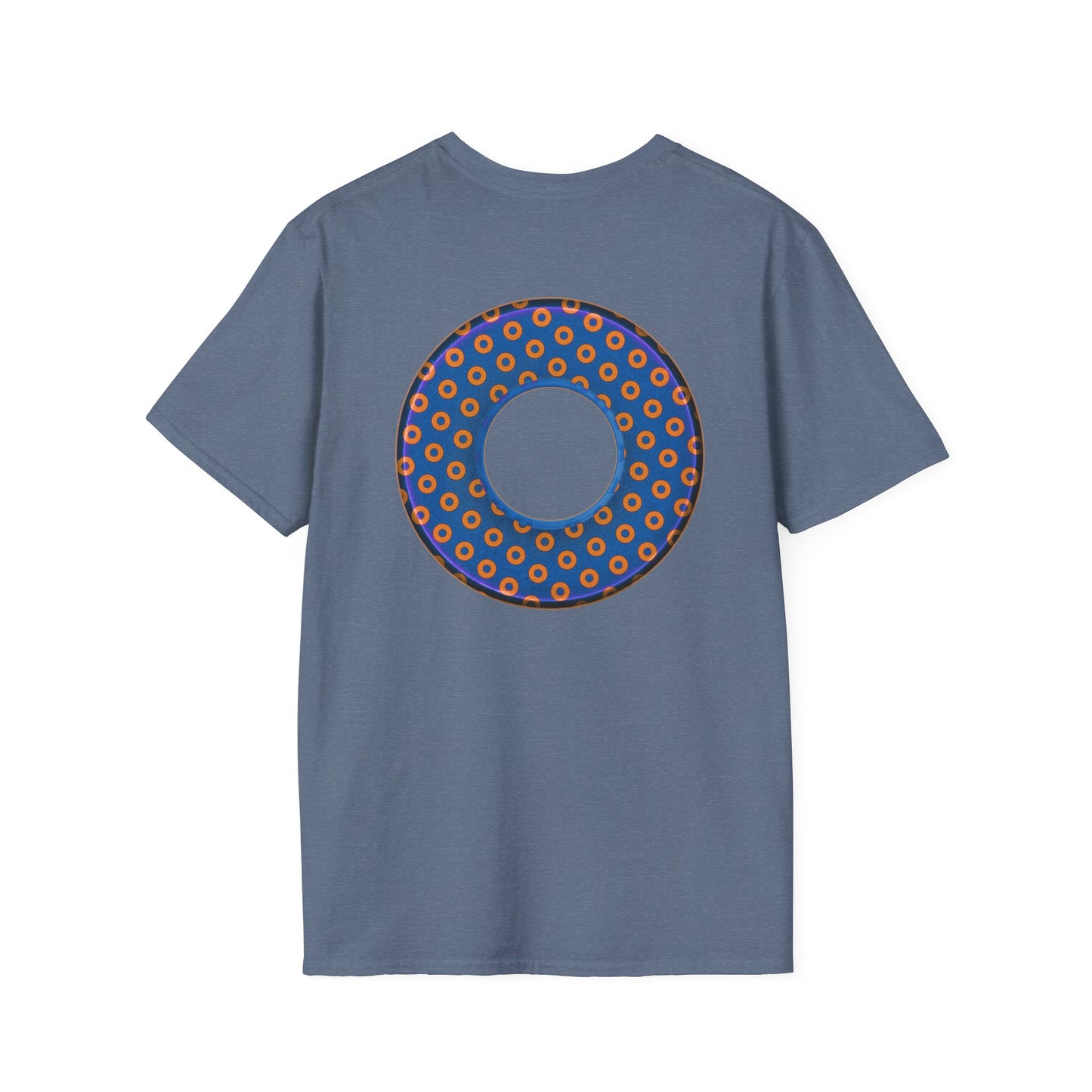 Plain Donuts/Unisex Soft-Style - "Plain Electric Paradoxical Donuts" - orange/blue donuts