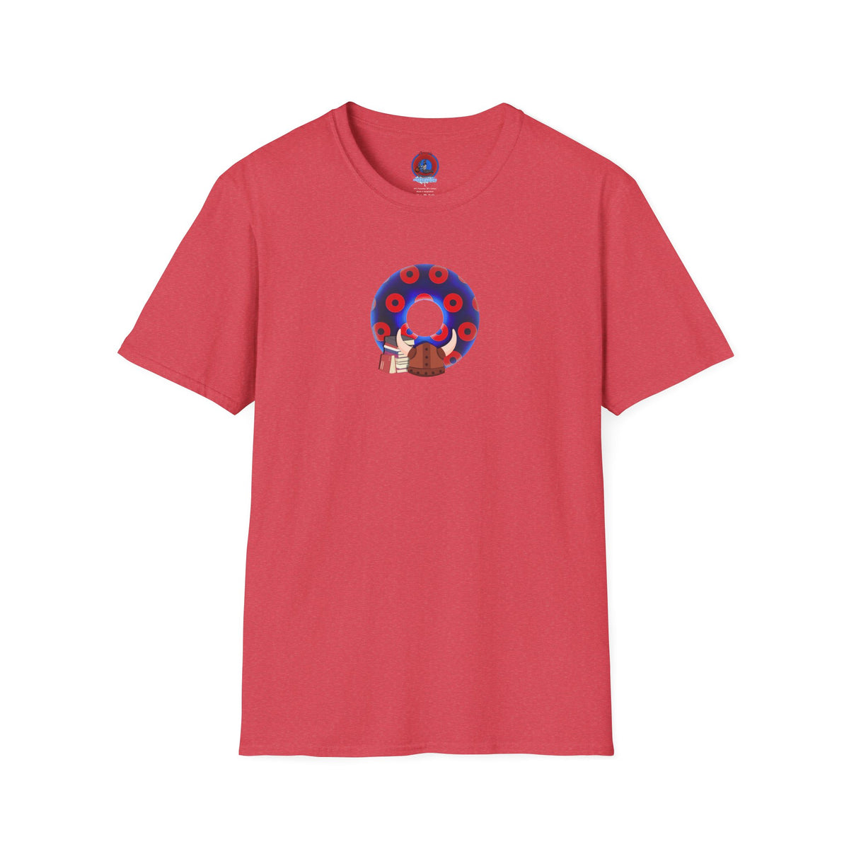 Classic Donut Tee - Unisex Soft-Style - "El Fuego Donut" - paradoxical blue/red donut