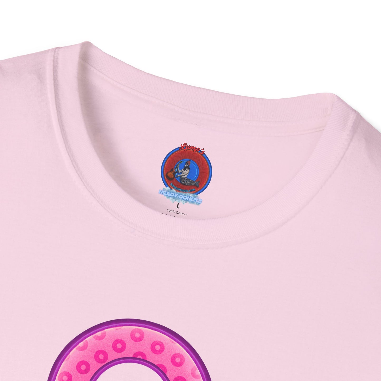 Plain Donuts/Unisex Soft-Style - "Plain Wide Mouthed Paradoxical Donuts" - pink/light purple donuts