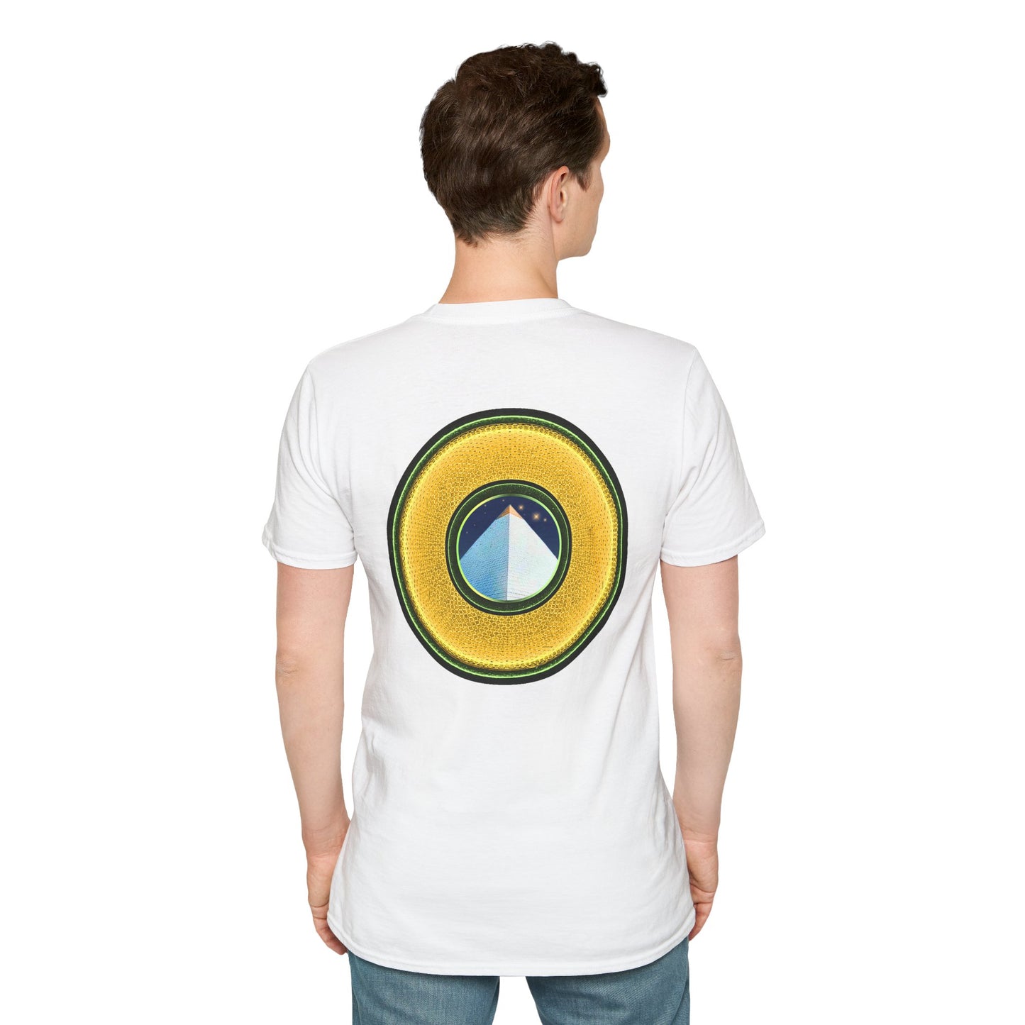 Classic Donut Tee - Unisex Soft-Style - "Limestone Donuts so Large" - variant 3 - golden donut