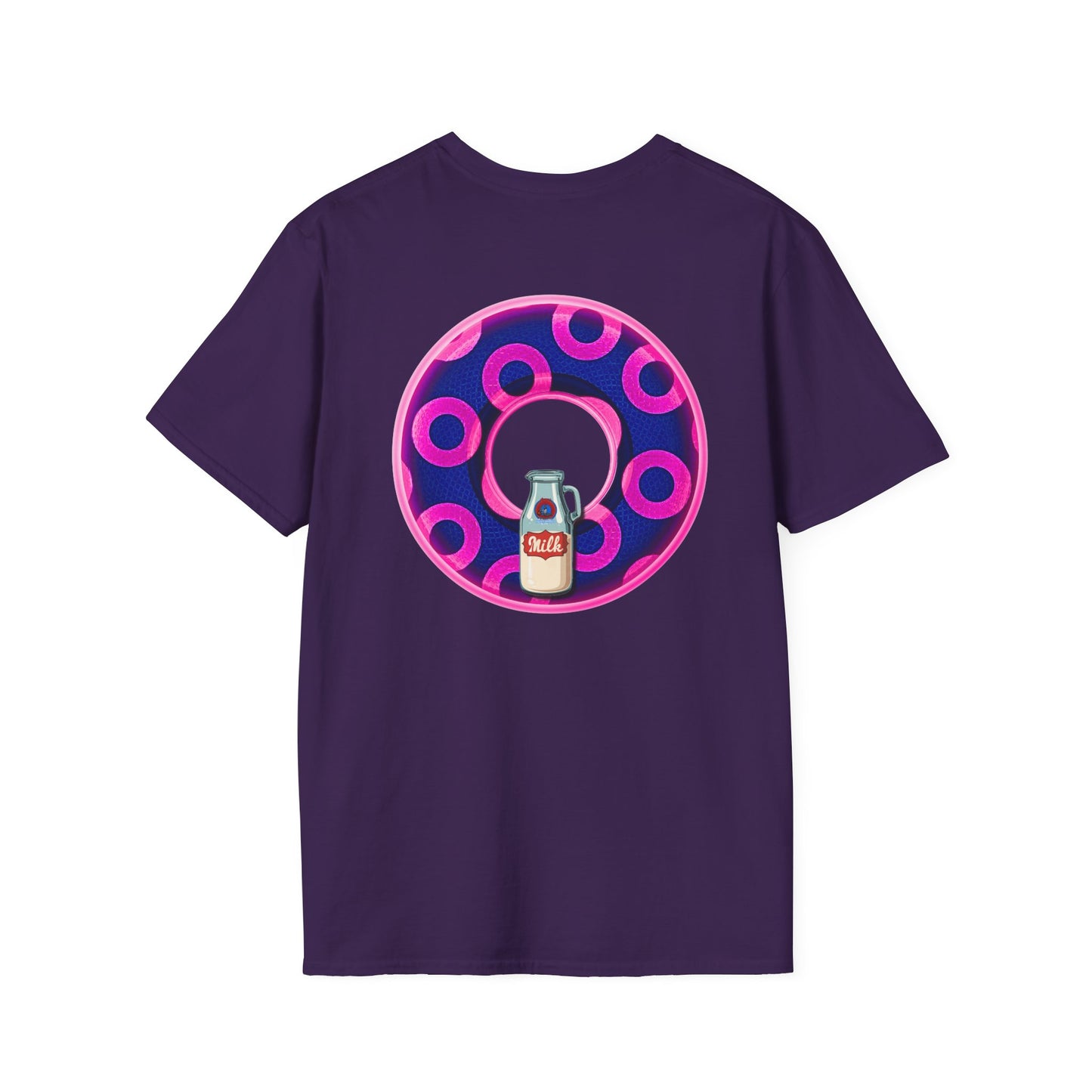 Classic Donut Tee - Unisex Soft-Style - "Wooked Cream - YEMSG Donut " -blue/pink rustic paradox donut - variant 5