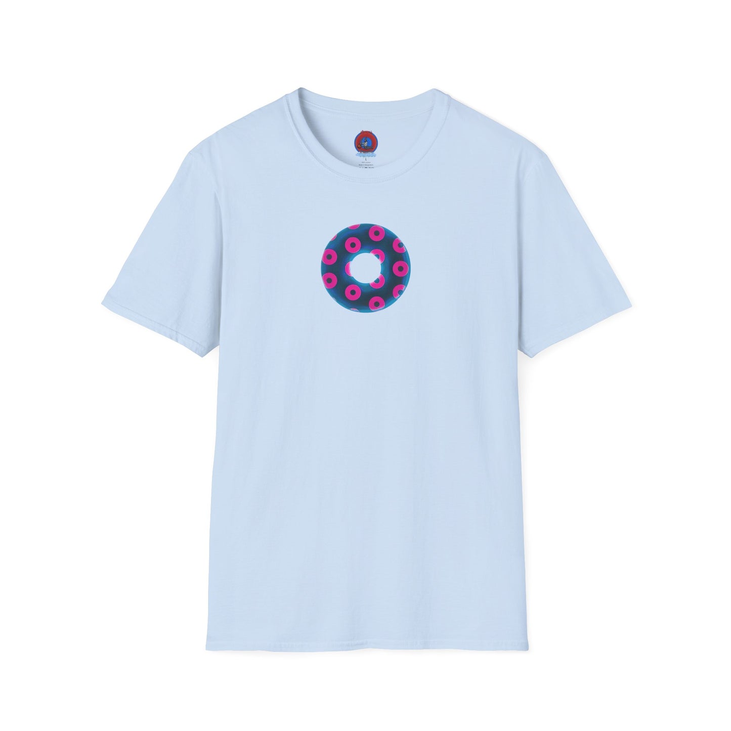 Plain Donuts/Unisex Soft-Style - "Plain Blimpy Paradoxical Donuts" - royal blue/vivid magenta donuts