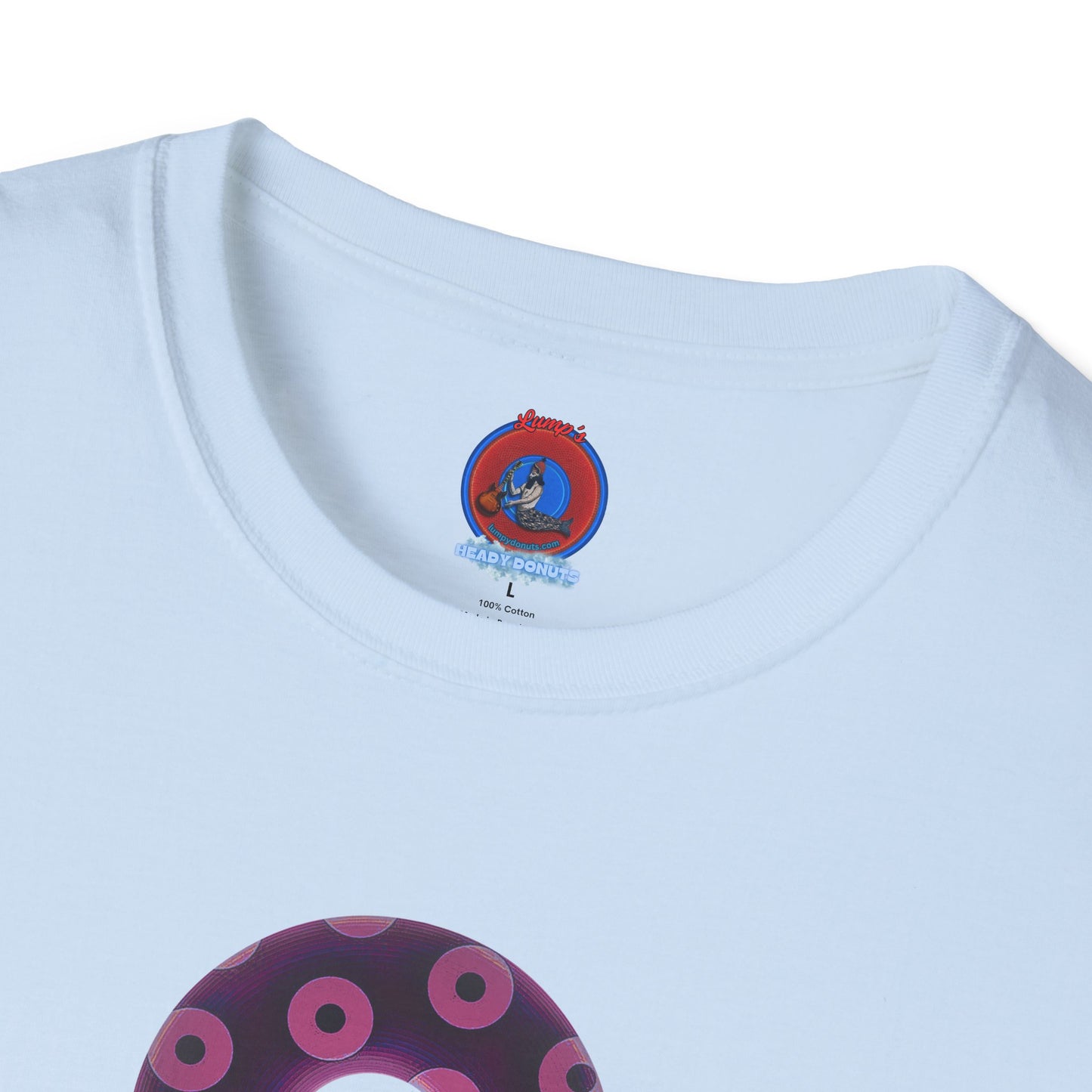 Plain Donuts/Unisex Soft-Style - "Plain Blimpy Paradoxical Donuts" - light magenta/red violet donuts