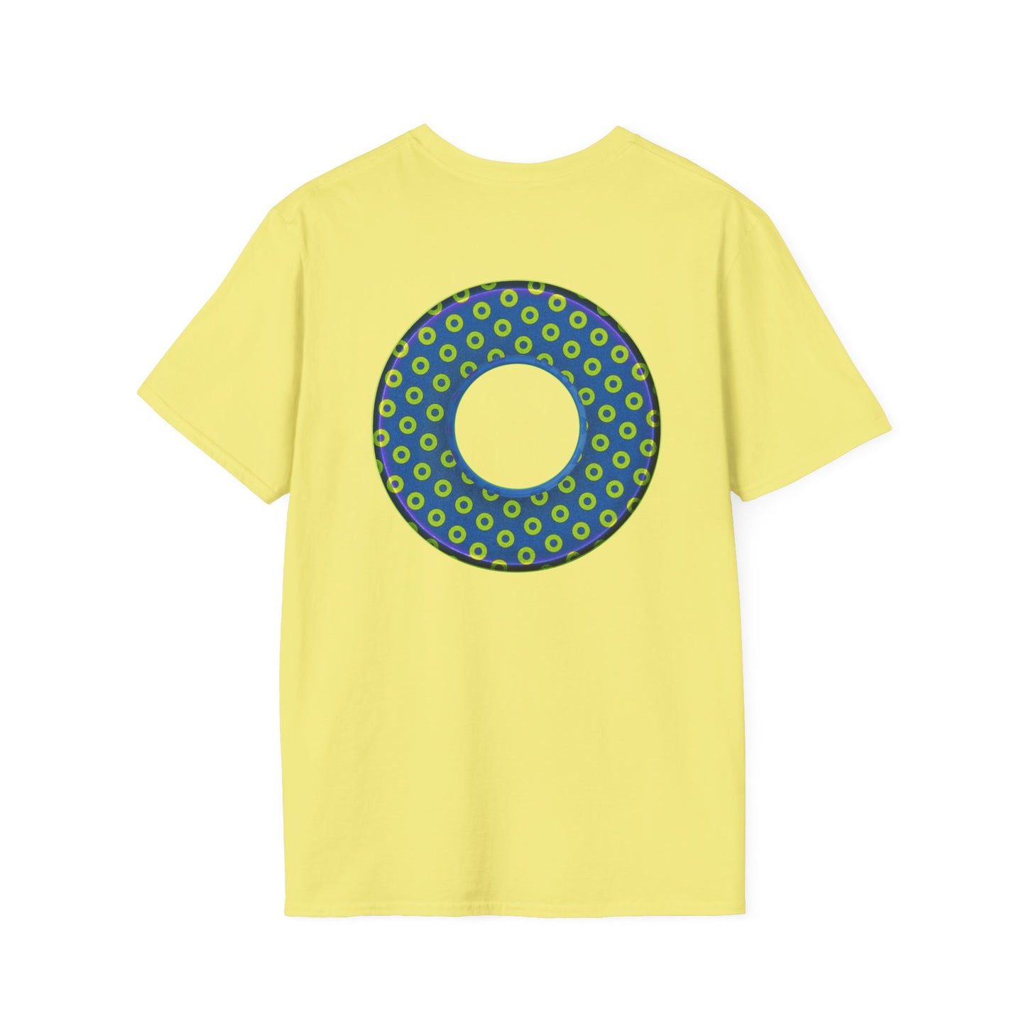 Plain Donuts/Unisex Soft-Style - "Plain Electric Paradoxical Donuts" - yellow/blue donuts