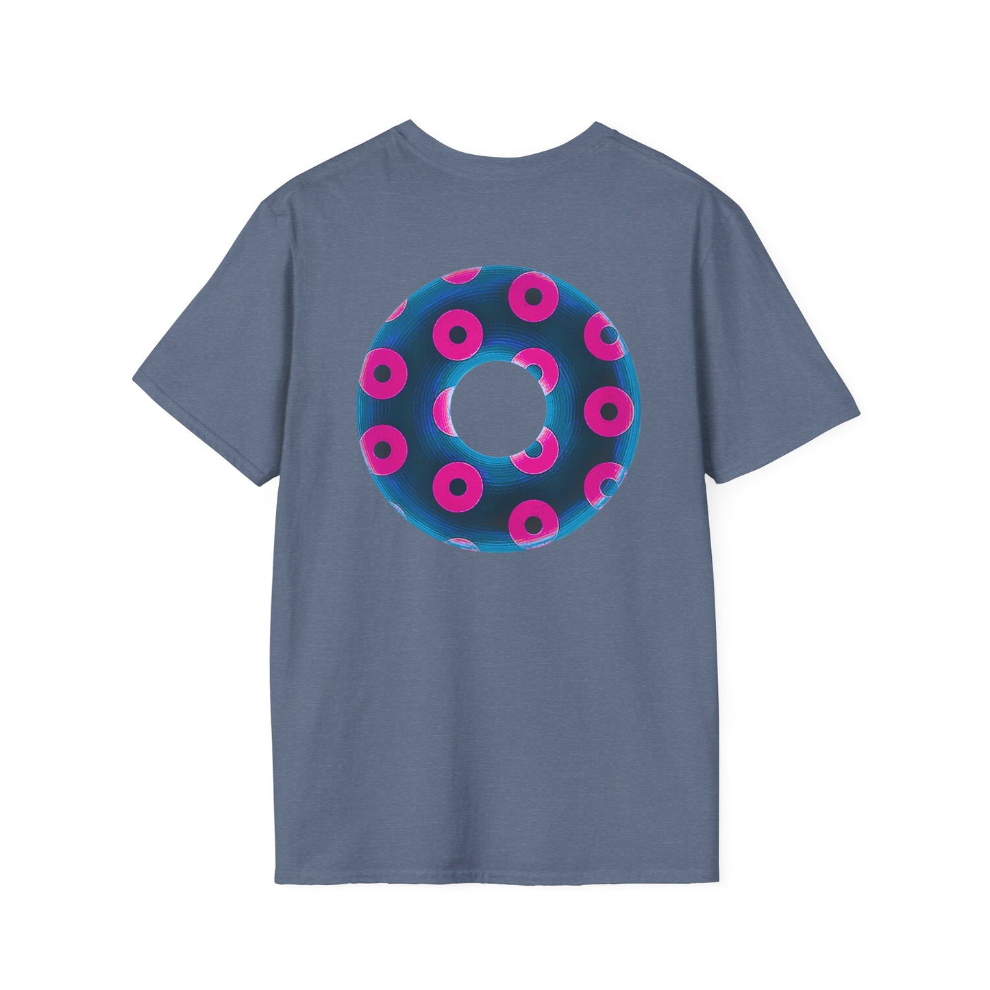 Plain Donuts/Unisex Soft-Style - "Plain Blimpy Paradoxical Donuts" - royal blue/vivid magenta donuts
