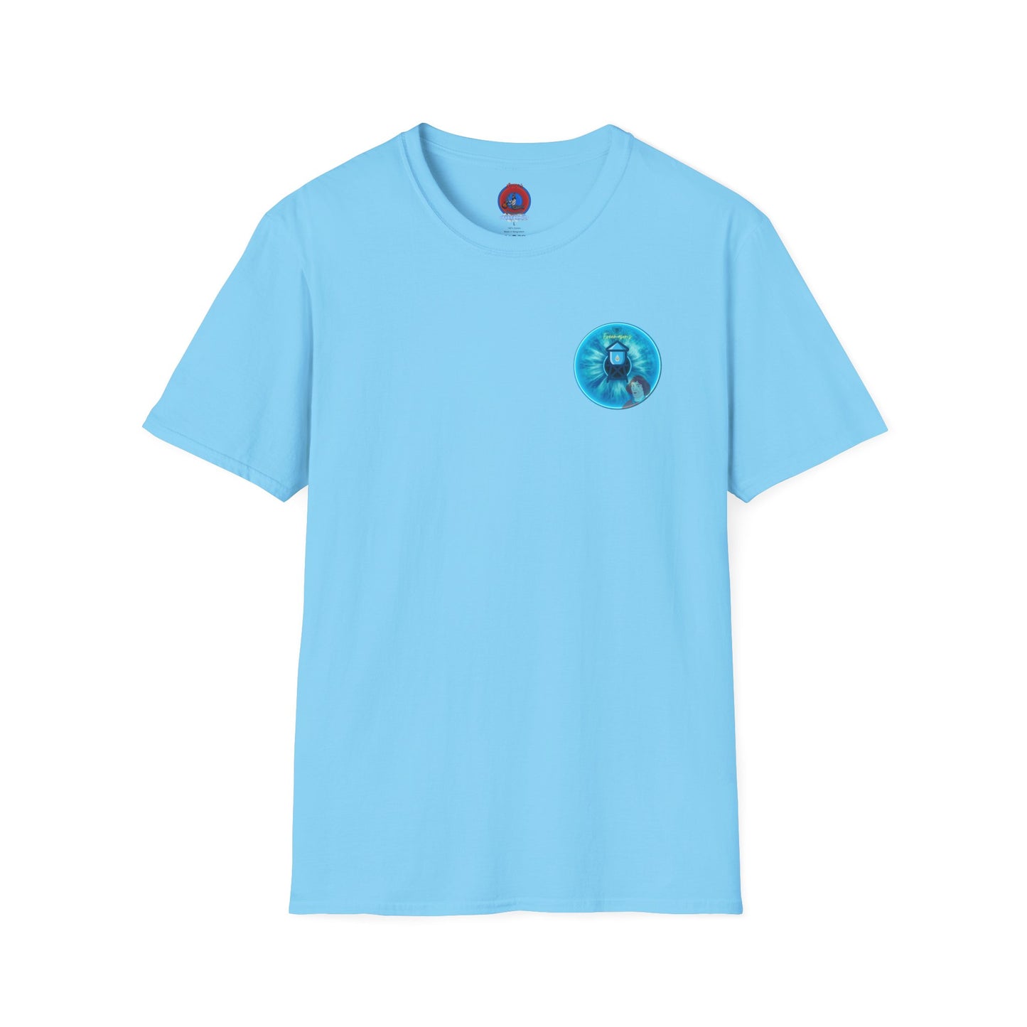 Classic Donut Tee - Unisex Soft-Style - "The Peering Donut of Opacity" - light blue idonut - variant 3