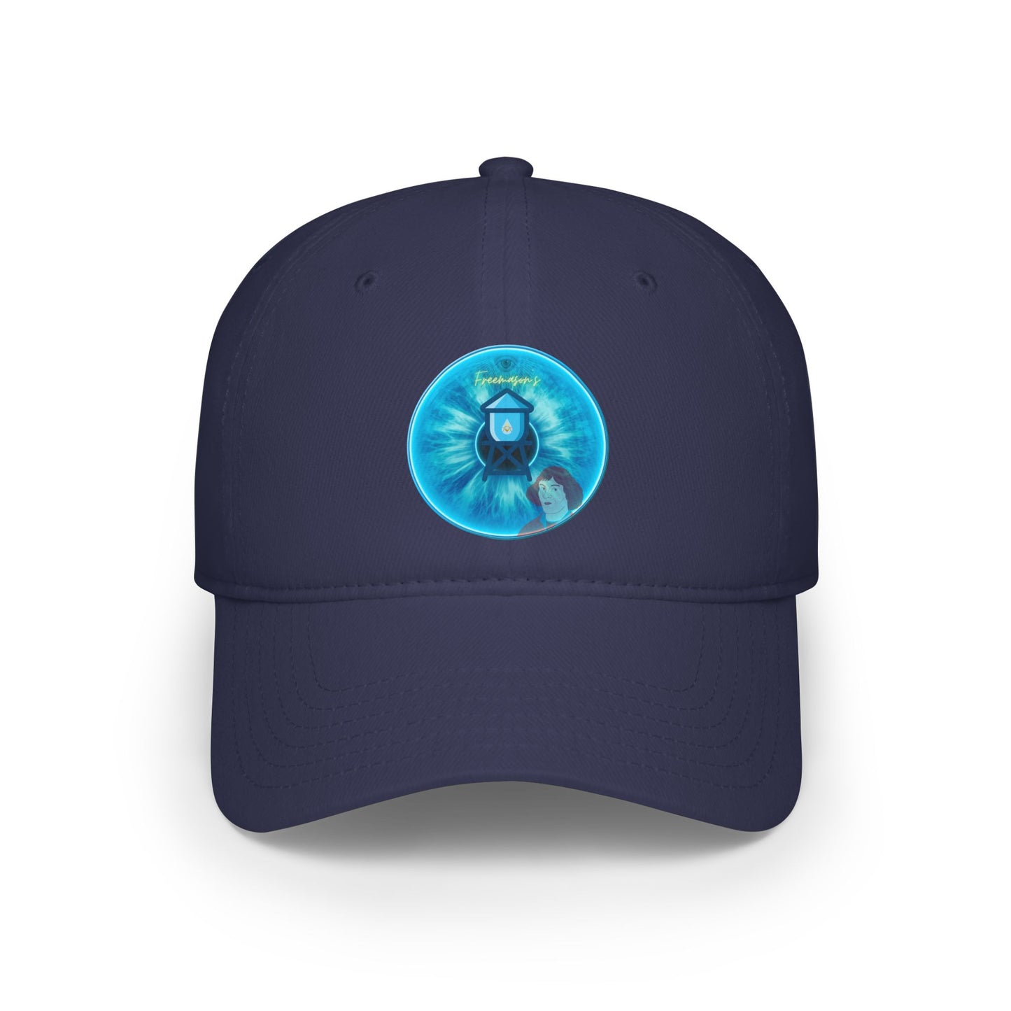 Lumpy Donut Baseball Cap - "The Peering Donut Cap of Opacity" - variant 3 - light blue idonut w/