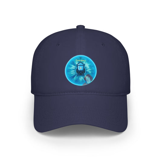 Lumpy Donut Baseball Cap - "The Peering Donut Cap of Opacity" - variant 3 - light blue idonut w/