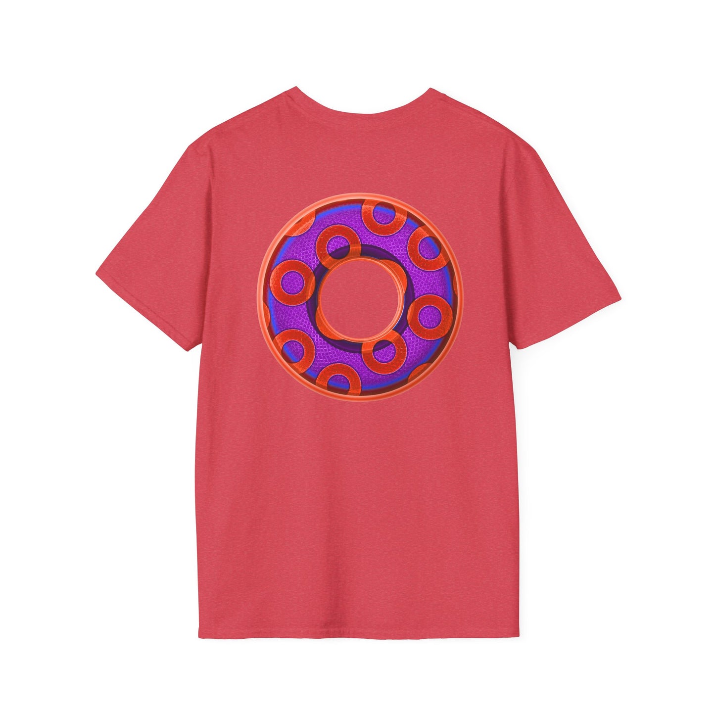 Plain Donuts/Unisex Soft-Style - "Plain Rustic Paradoxical Donuts" - purple/red donuts
