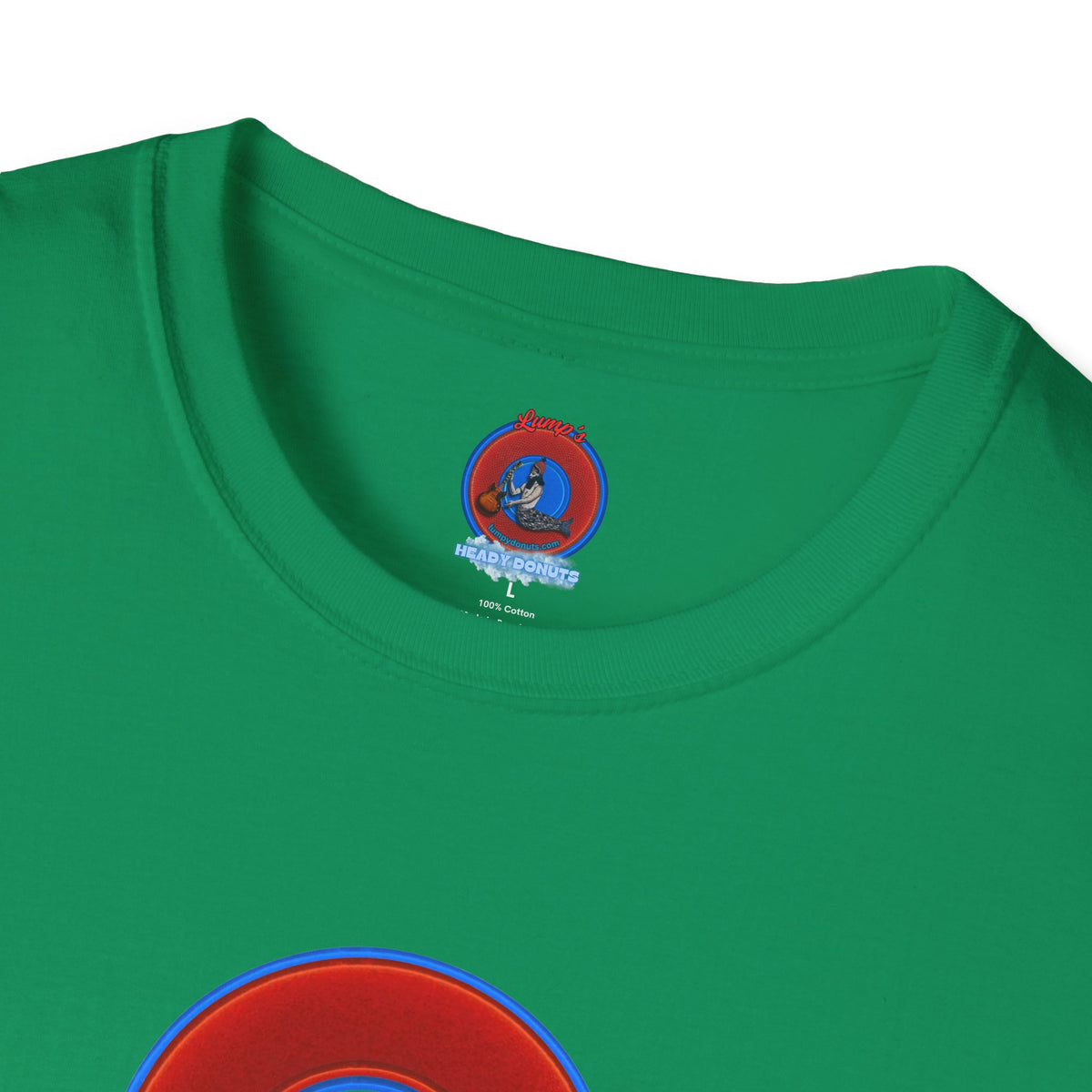 Classic Donut Tee - Unisex Soft-Style - "Little Baby Rutherford's Splendorous Tee" - vivid red donut