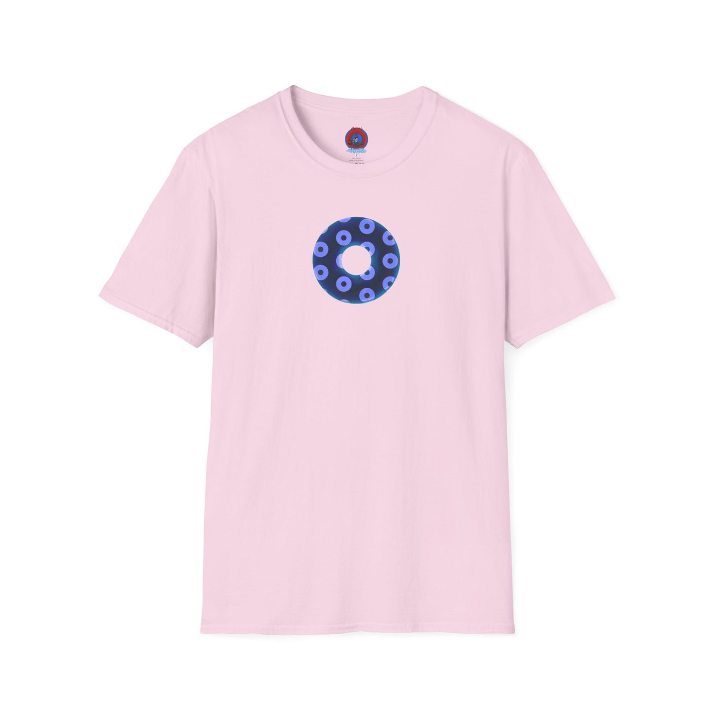 Plain Donuts/Unisex Soft-Style - "Plain Blimpy Paradoxical Donuts" - dark blue/Caroline blue donuts