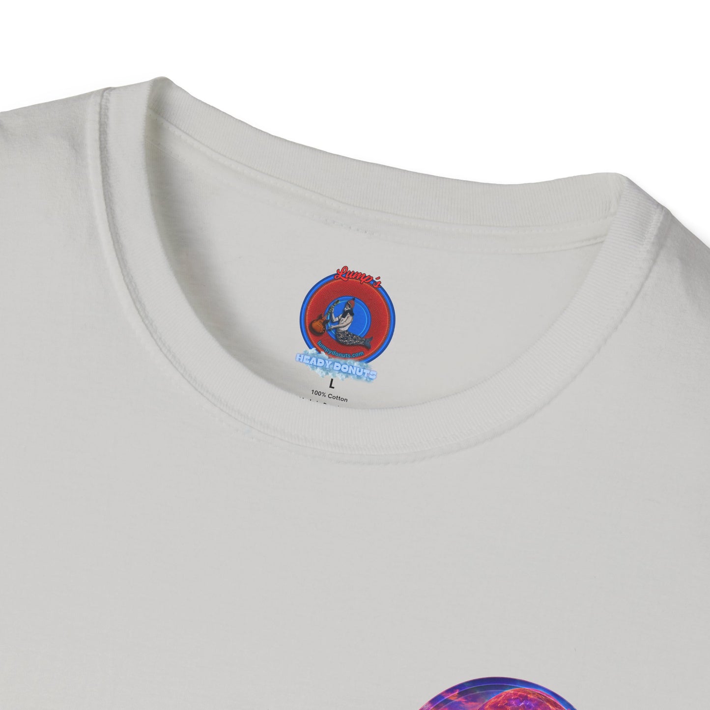 Classic Donut Tee - Unisex Soft-Style - "Icculus's Mountain Donuts " - series 1.0  - purple-ish donut