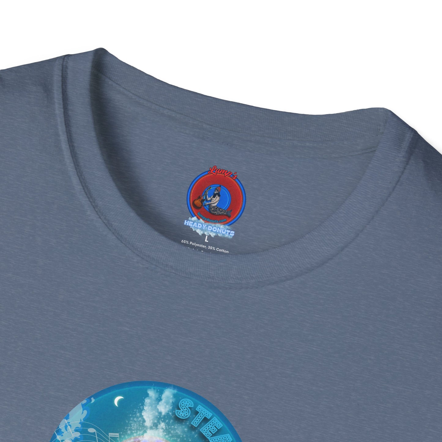 Classic Donut Tee - Unisex Soft-Style - "Steaming Fresh Donuts" - series 1.0 - vivid blue donut