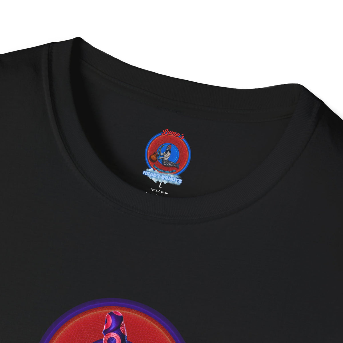 Classic Donut Tee - Unisex Soft-Style - "Sir Richard's Phamous Donut" - series 1.0  - variant 2 - red/blue paradox donut