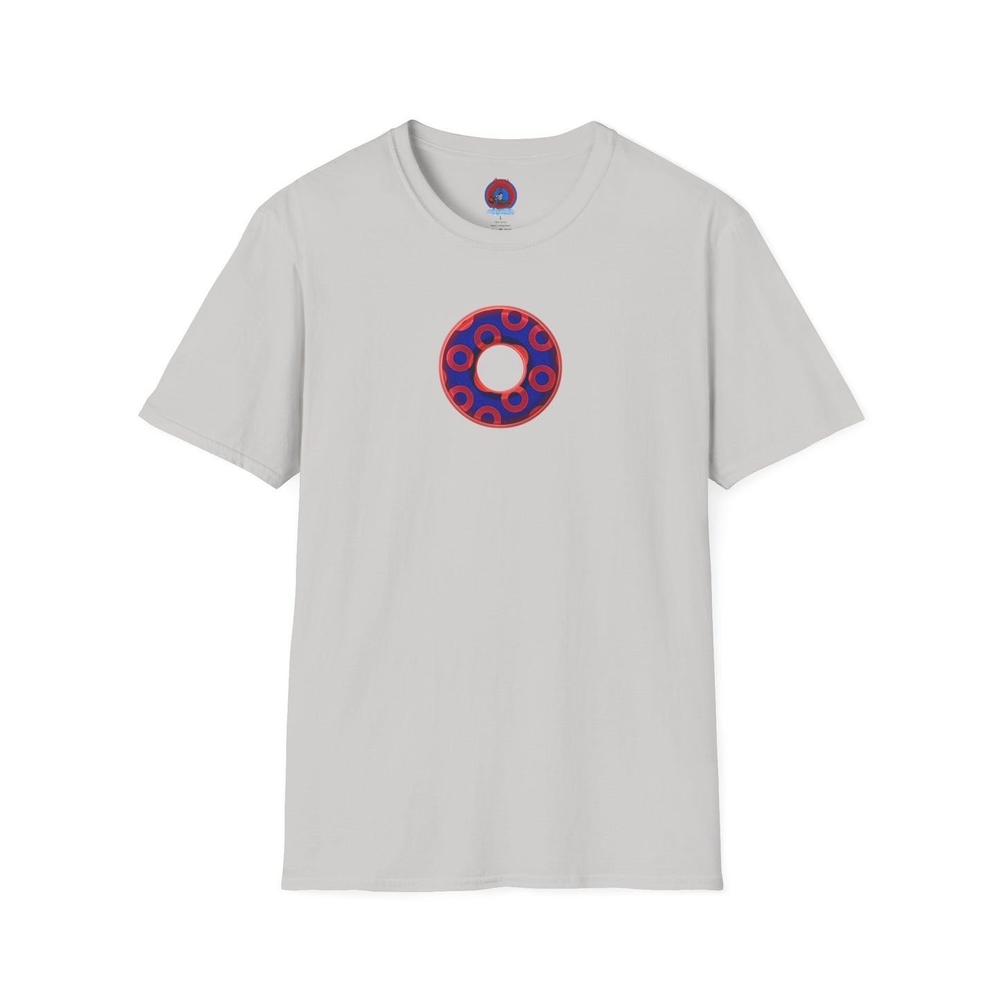 Plain Donuts/Unisex Soft-Style - "Plain Rustic Paradoxical Donuts" - red/ blue donuts