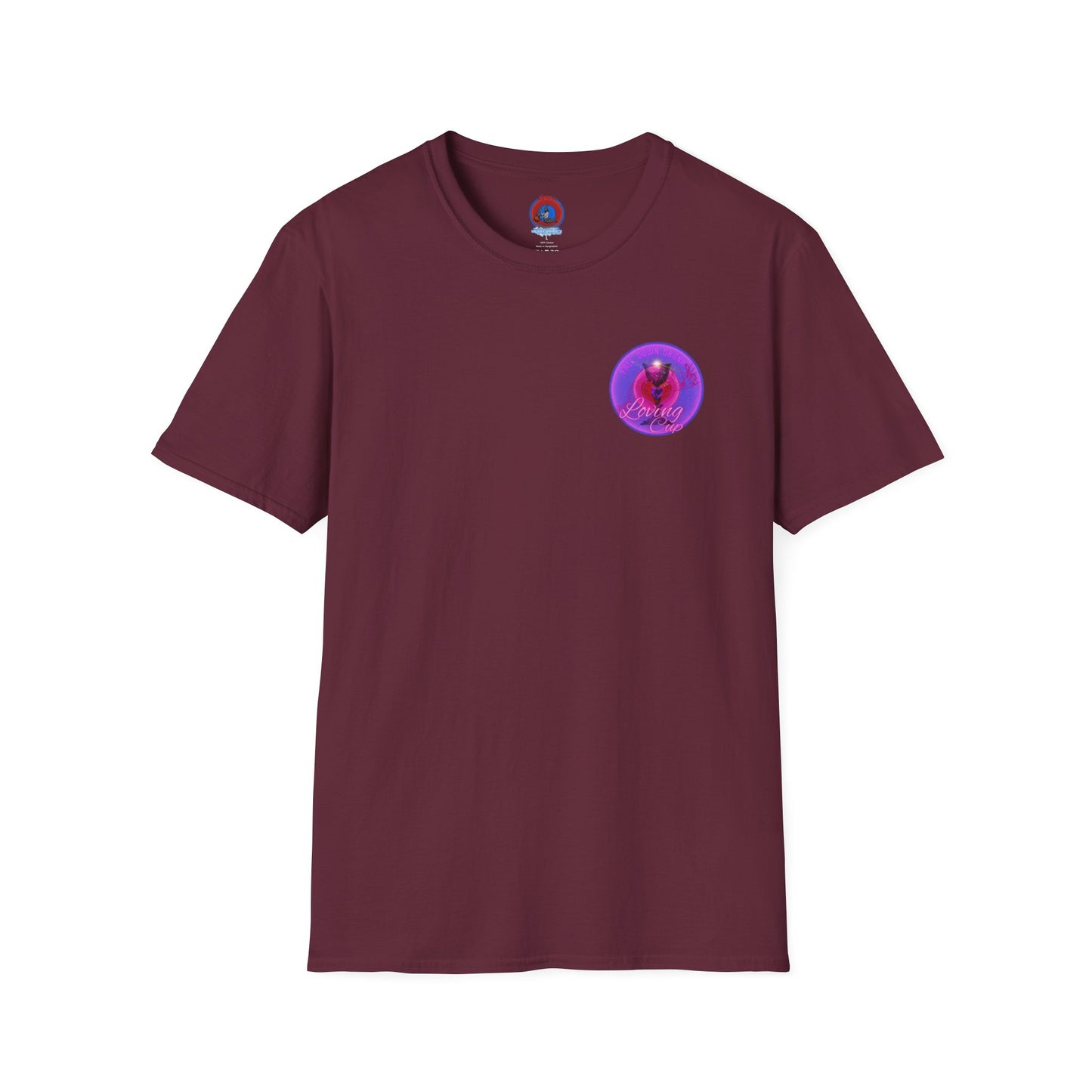 Classic Donut Tee - Unisex Soft-Style - "The Loving Donut" - series 1.0  - pink/purple donut [*Charity Donut]