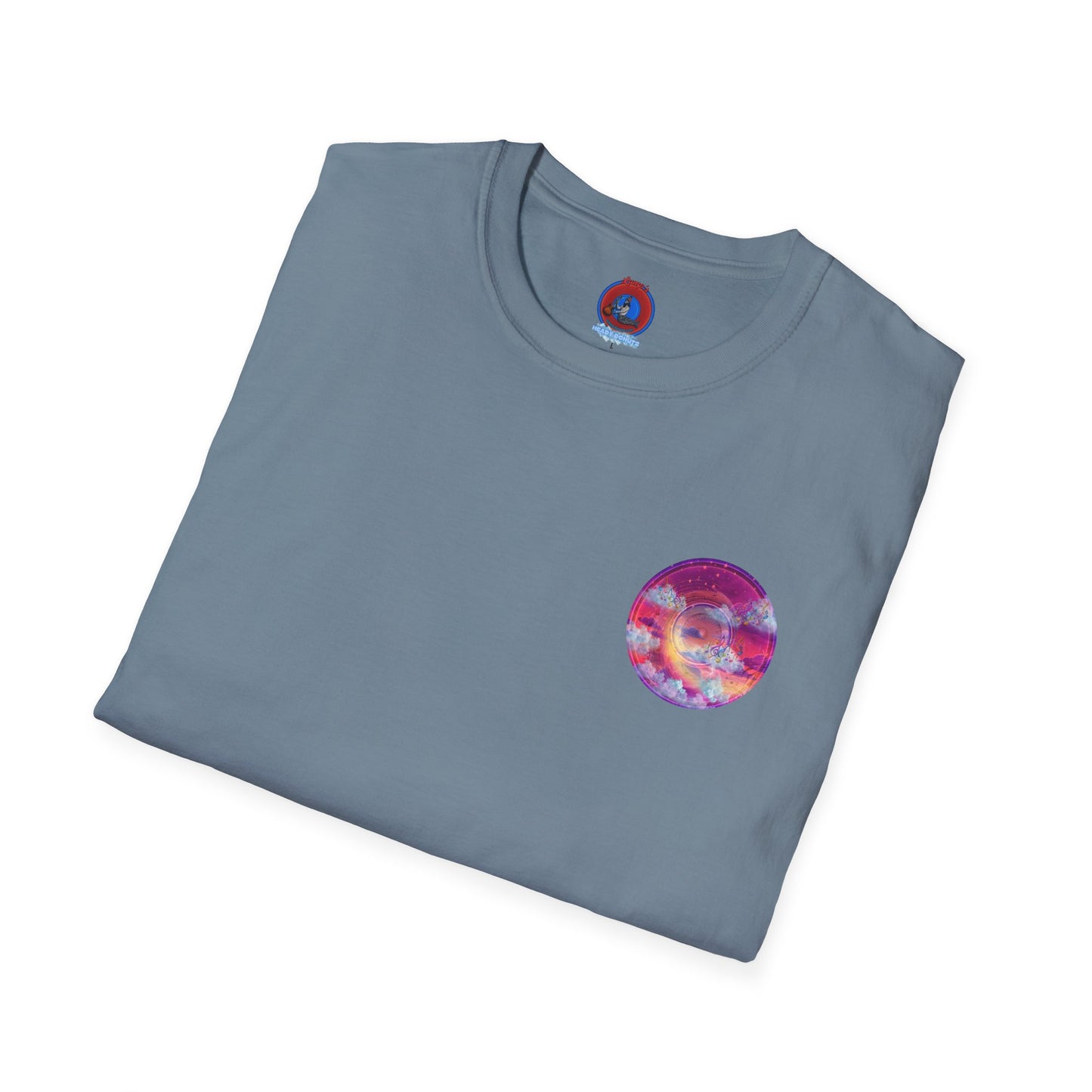 Classic Donut Tee - Unisex Soft-Style - "Conjurers of Donuts" - series 1.0  - magenta/purple donut