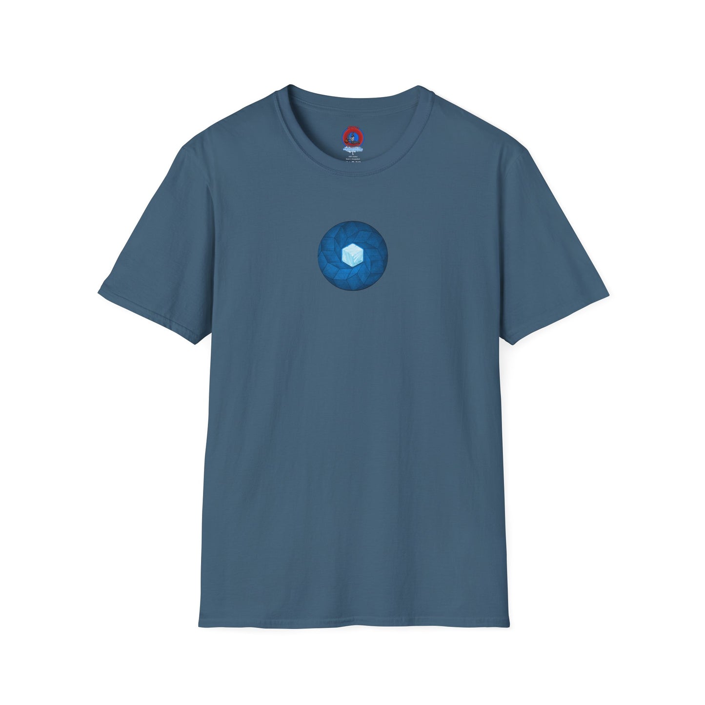 Coffee Traders Tee - Unisex Soft-Style - "Tasty Coffee" - paradoxical donut/cubed blue donut - variant 1 - It's Ice Cube's front/logo back