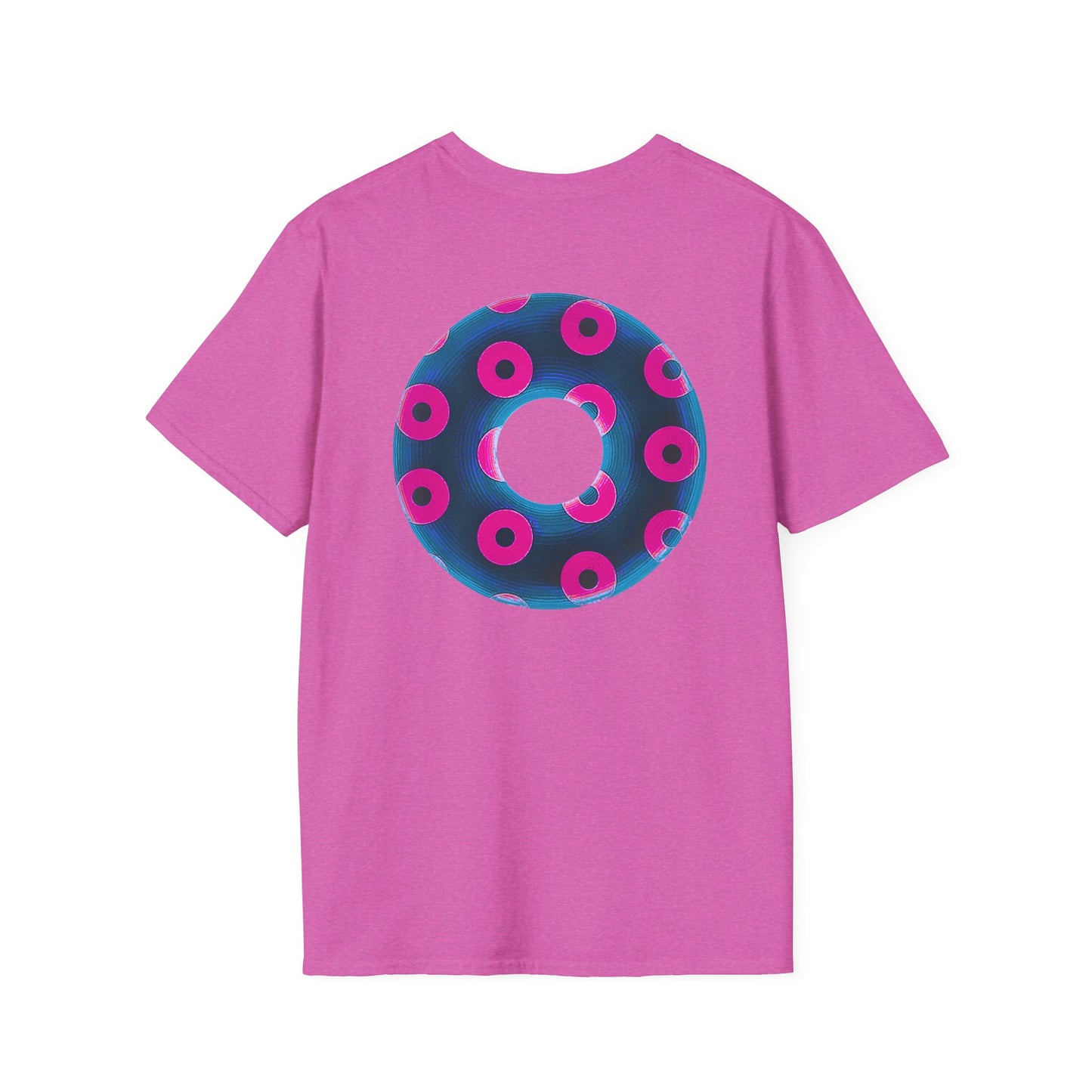 Plain Donuts/Unisex Soft-Style - "Plain Blimpy Paradoxical Donuts" - royal blue/vivid magenta donuts