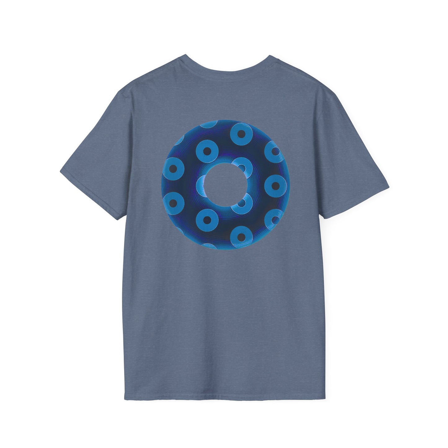 Plain Donuts/Unisex Soft-Style - "Plain Blimpy Paradoxical Donuts" - dark blue/sky blue donuts