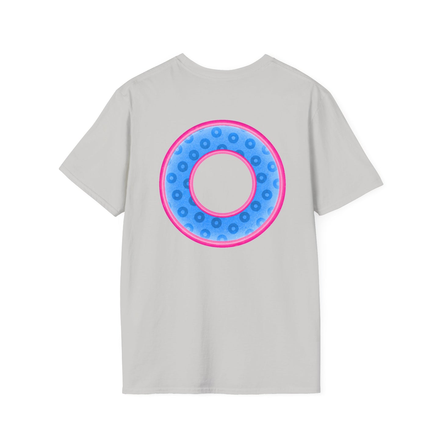 Plain Donuts/Unisex Soft-Style - "Plain Wide Mouthed Paradoxical Donuts" - light blue/pink donuts