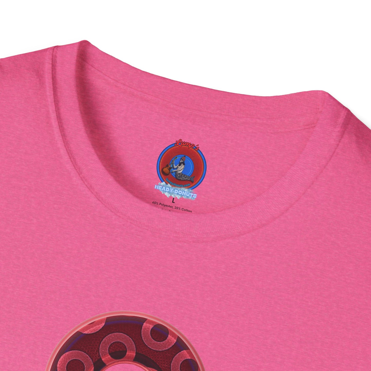 Plain Donuts/Unisex Soft-Style - "Plain Rustic Paradoxical Donuts" - magenta/burgundy donuts