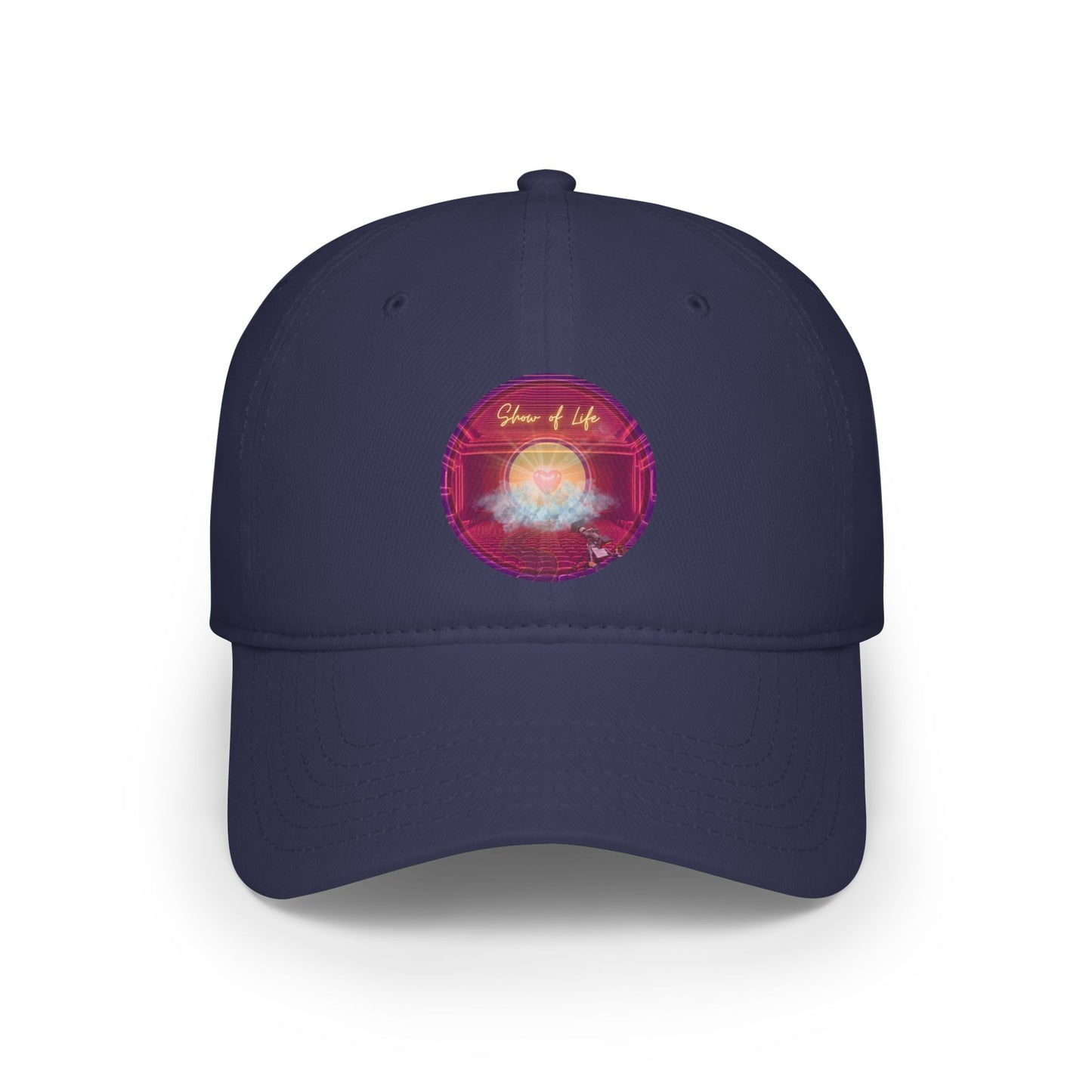 Lumpy Donut Baseball Cap - "The Donut of Life Cap" - variant 1 - vivid magenta pic donut w/