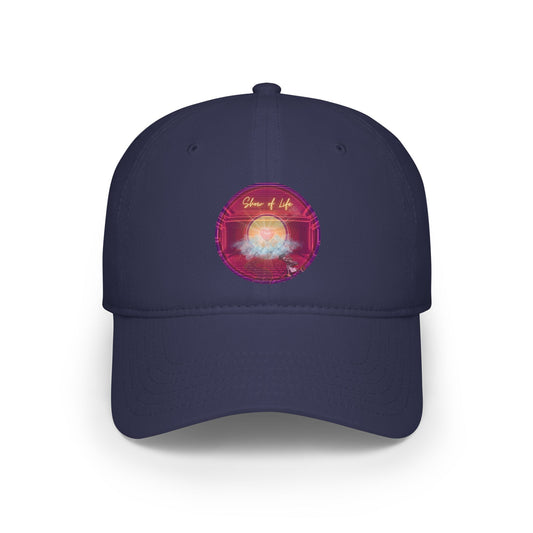 Lumpy Donut Baseball Cap - "The Donut of Life Cap" - variant 1 - vivid magenta pic donut w/