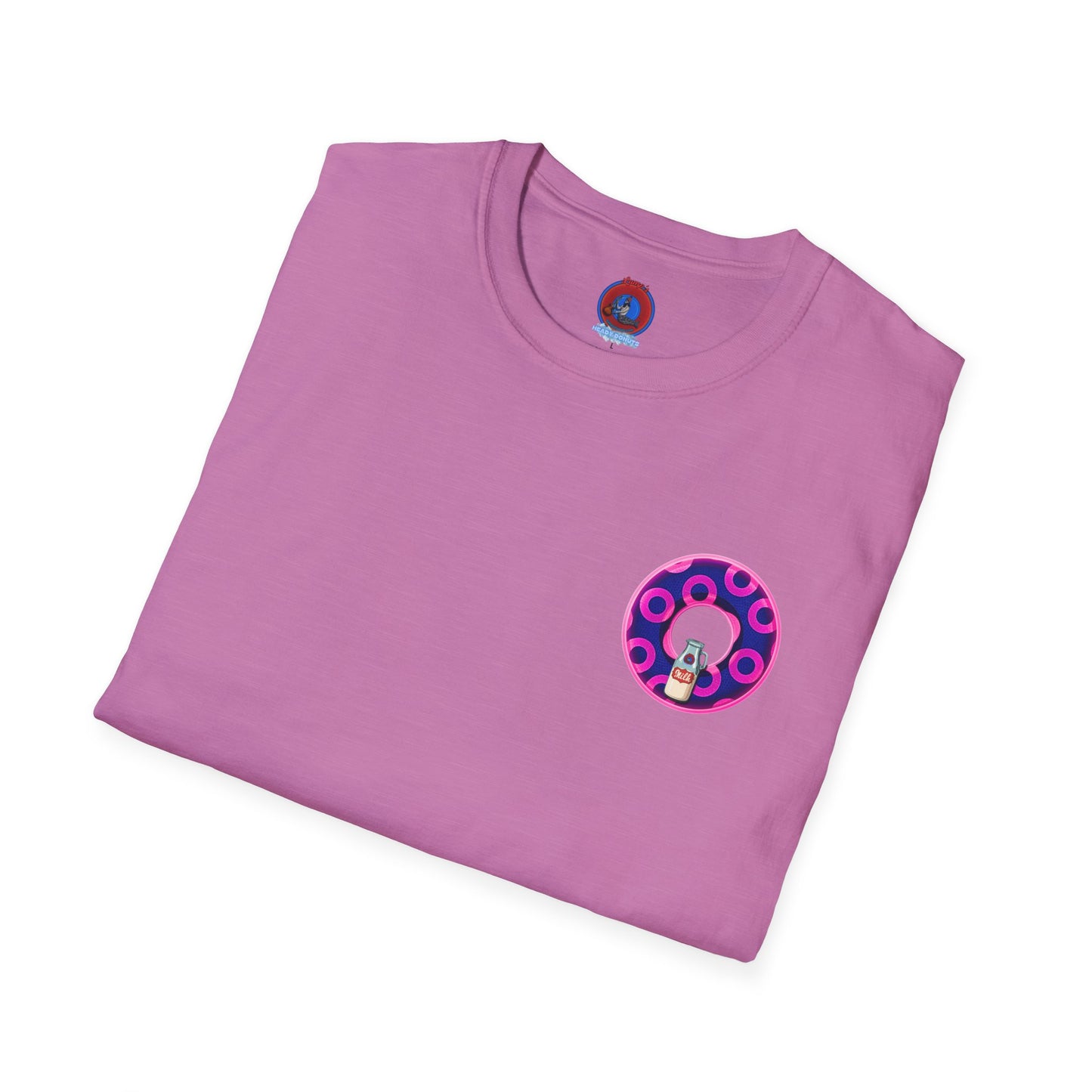 Classic Donut Tee - Unisex Soft-Style - "Wooked Cream - YEMSG Donut " -blue/pink rustic paradox donut - variant 5